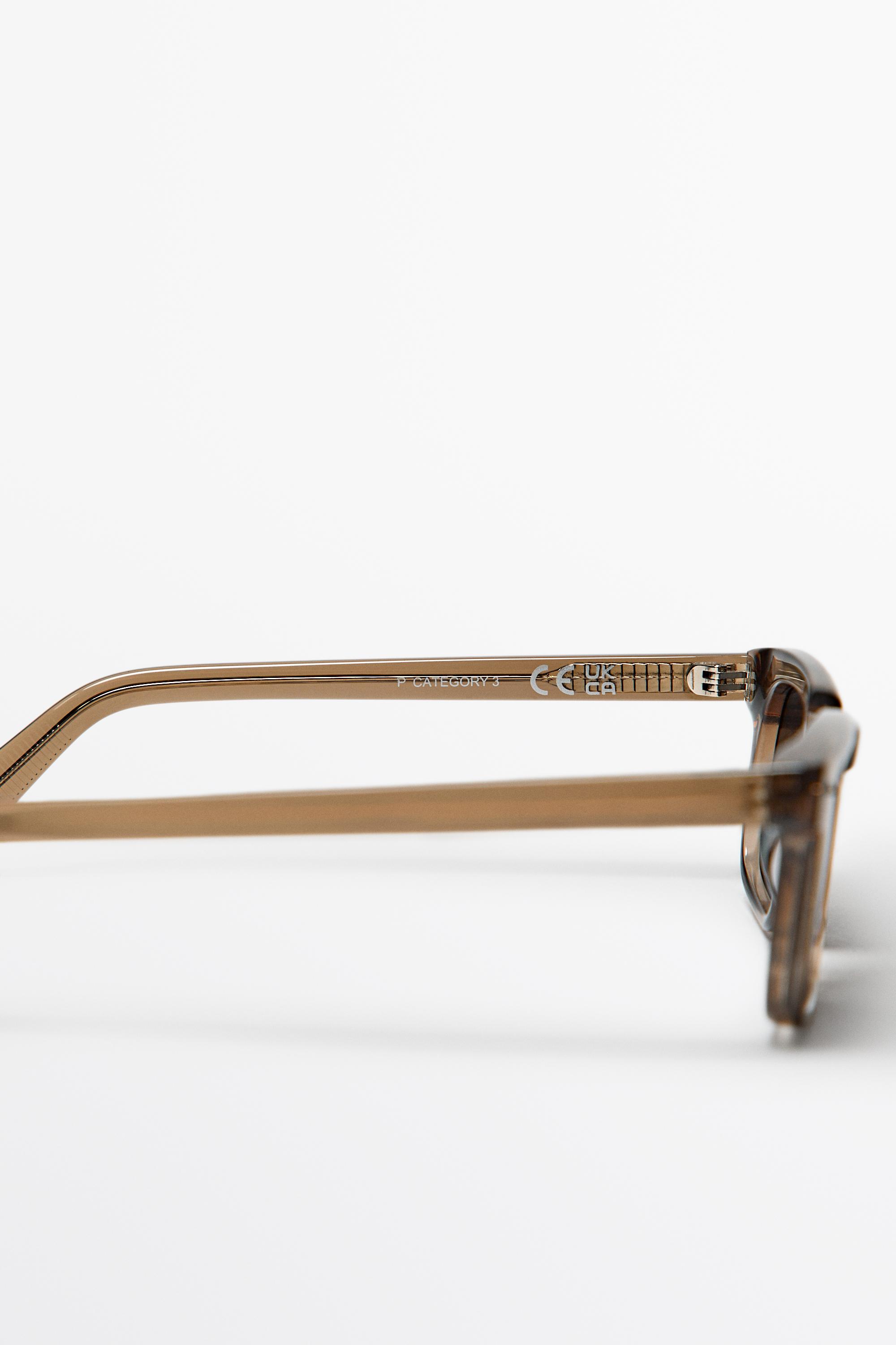 Narrow rectangular sunglasses — GREY