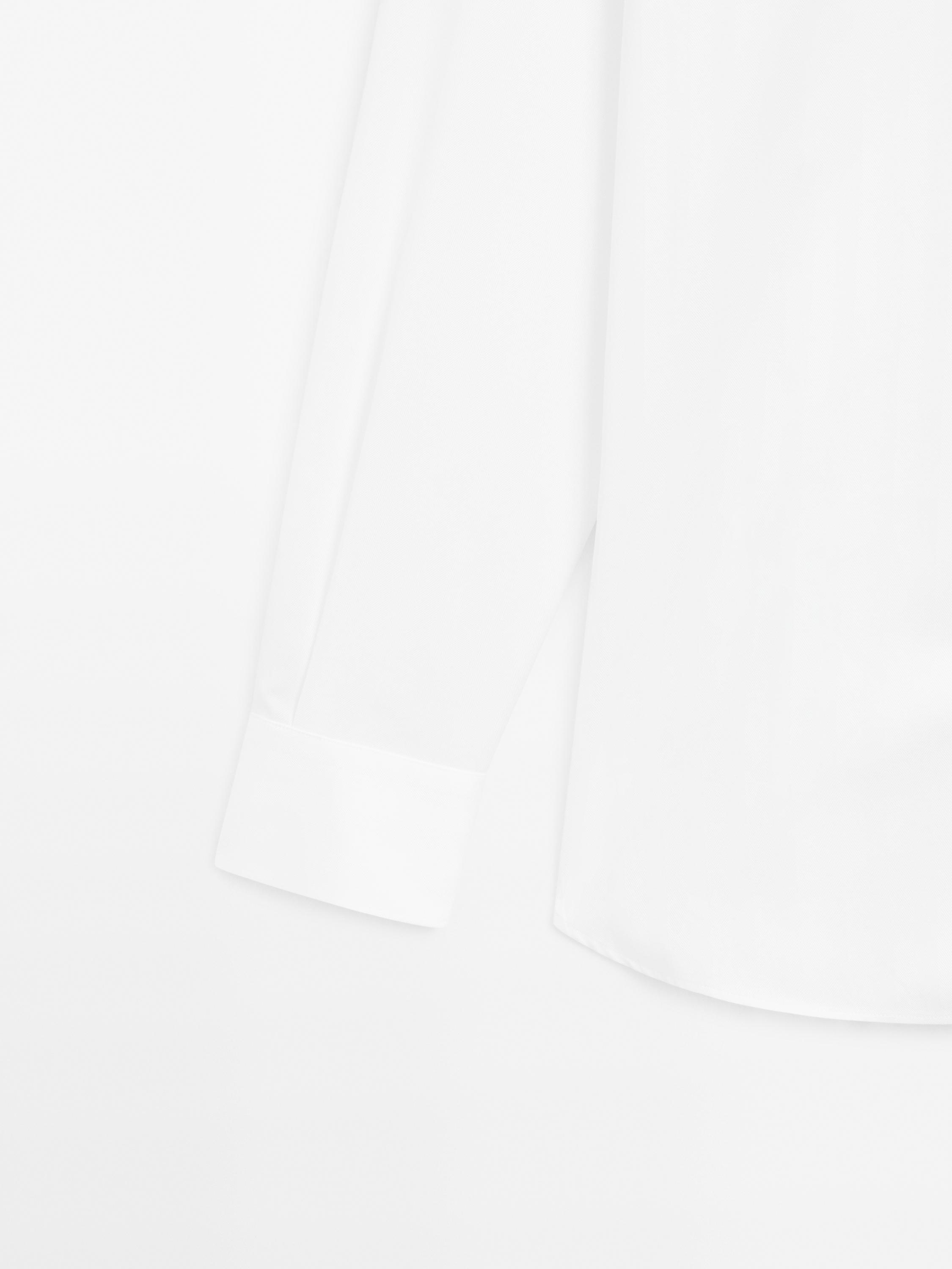 Slim fit 100% cotton shirt — WHITE