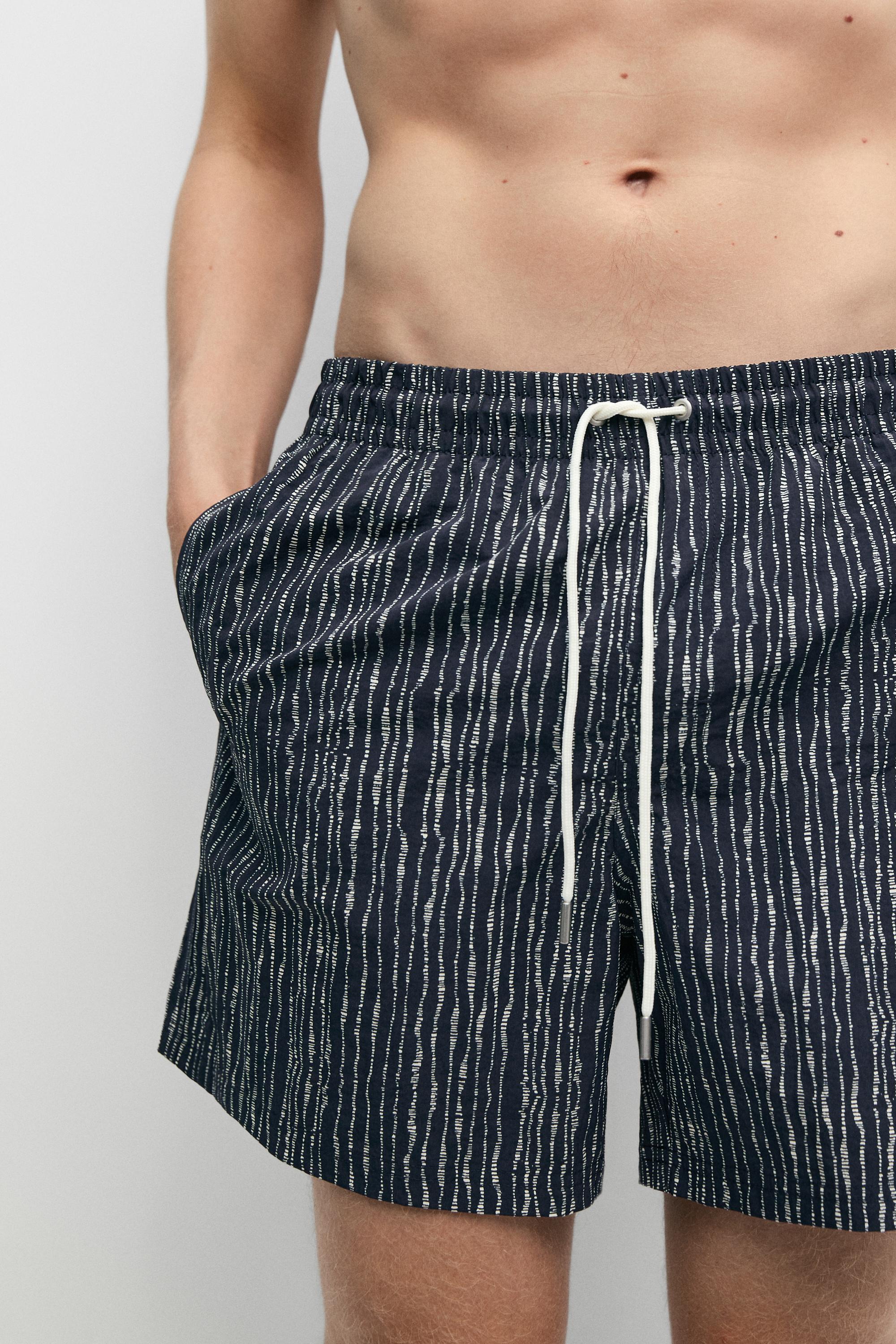 Badeshorts mit Wellenmuster