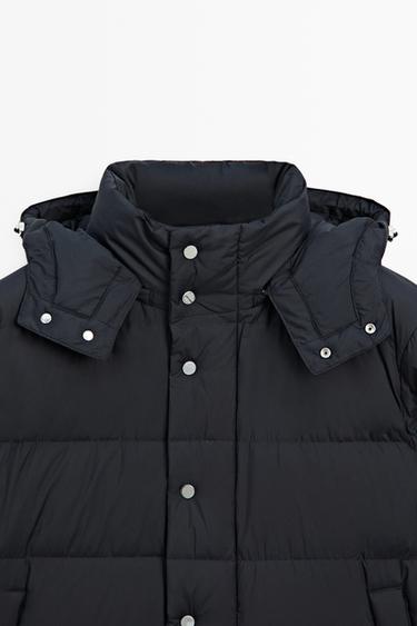Hooded down jacket — DARK BLUE 9