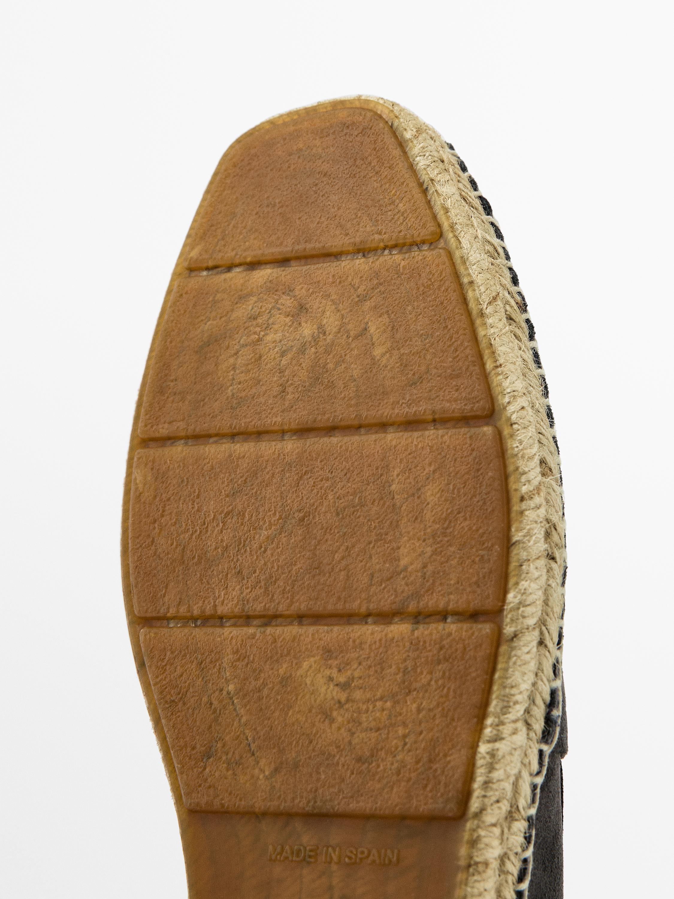 Split suede espadrilles