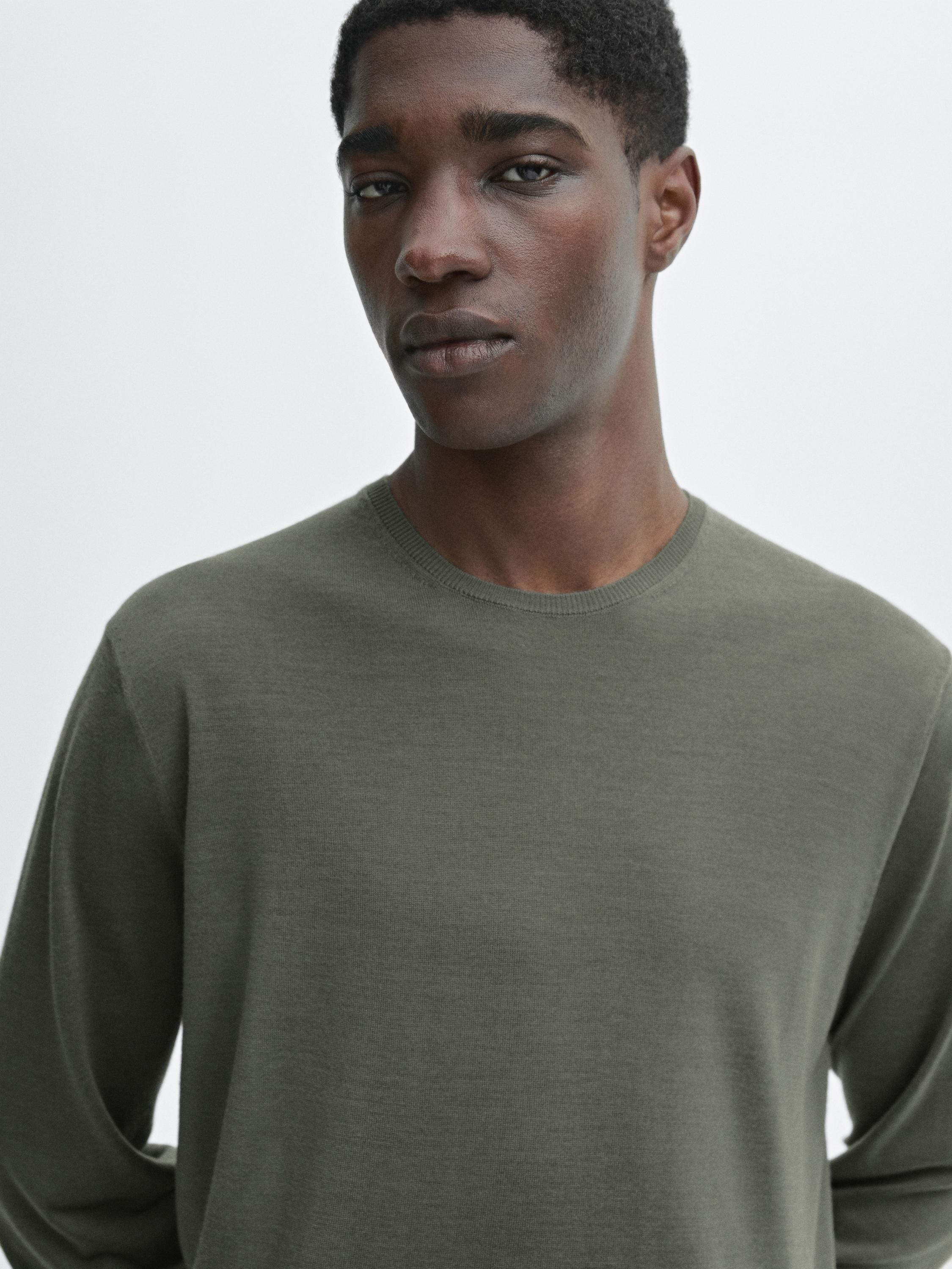 100% merino wool knit sweater