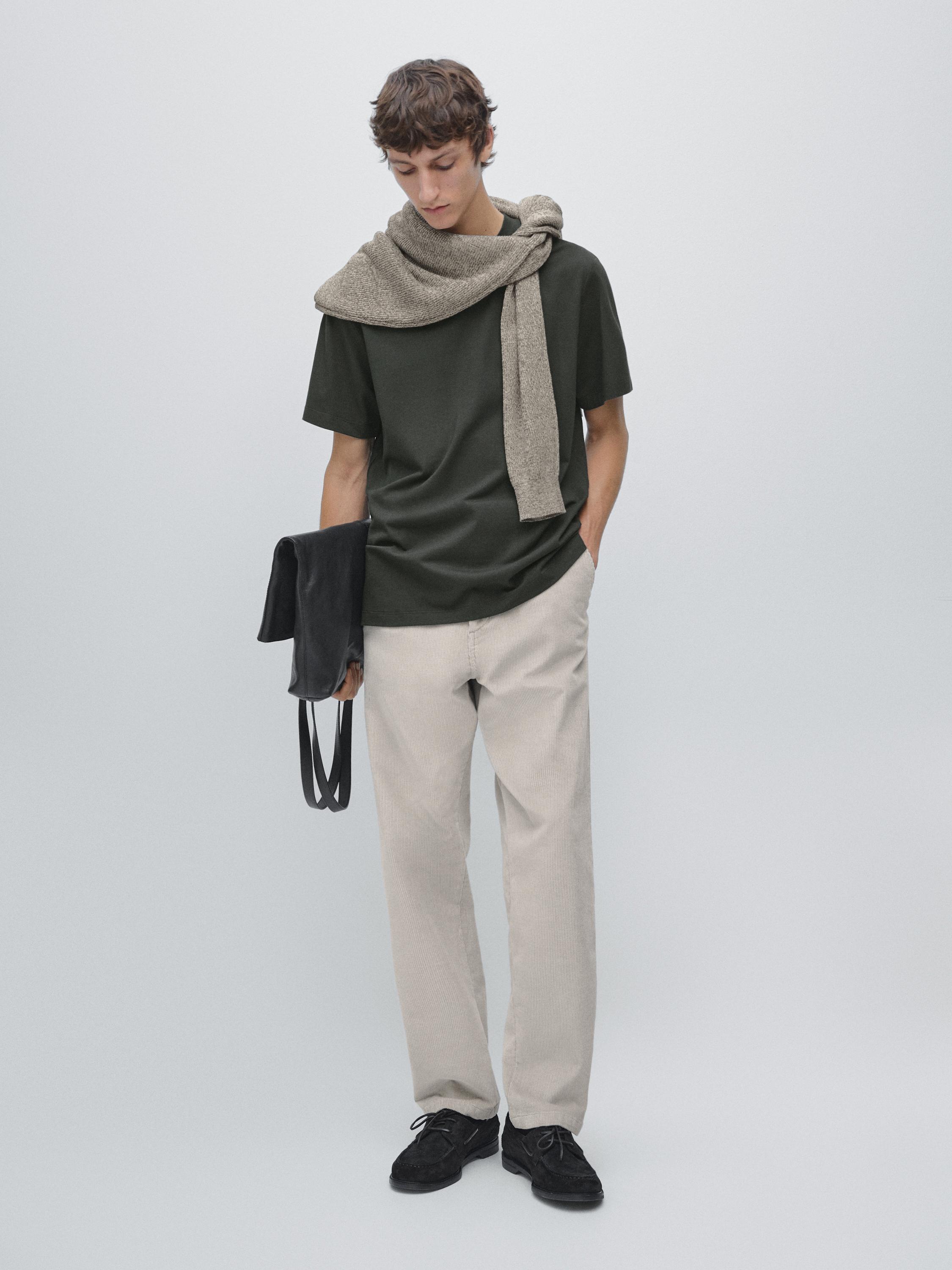 Short sleeve cotton blend T-shirt