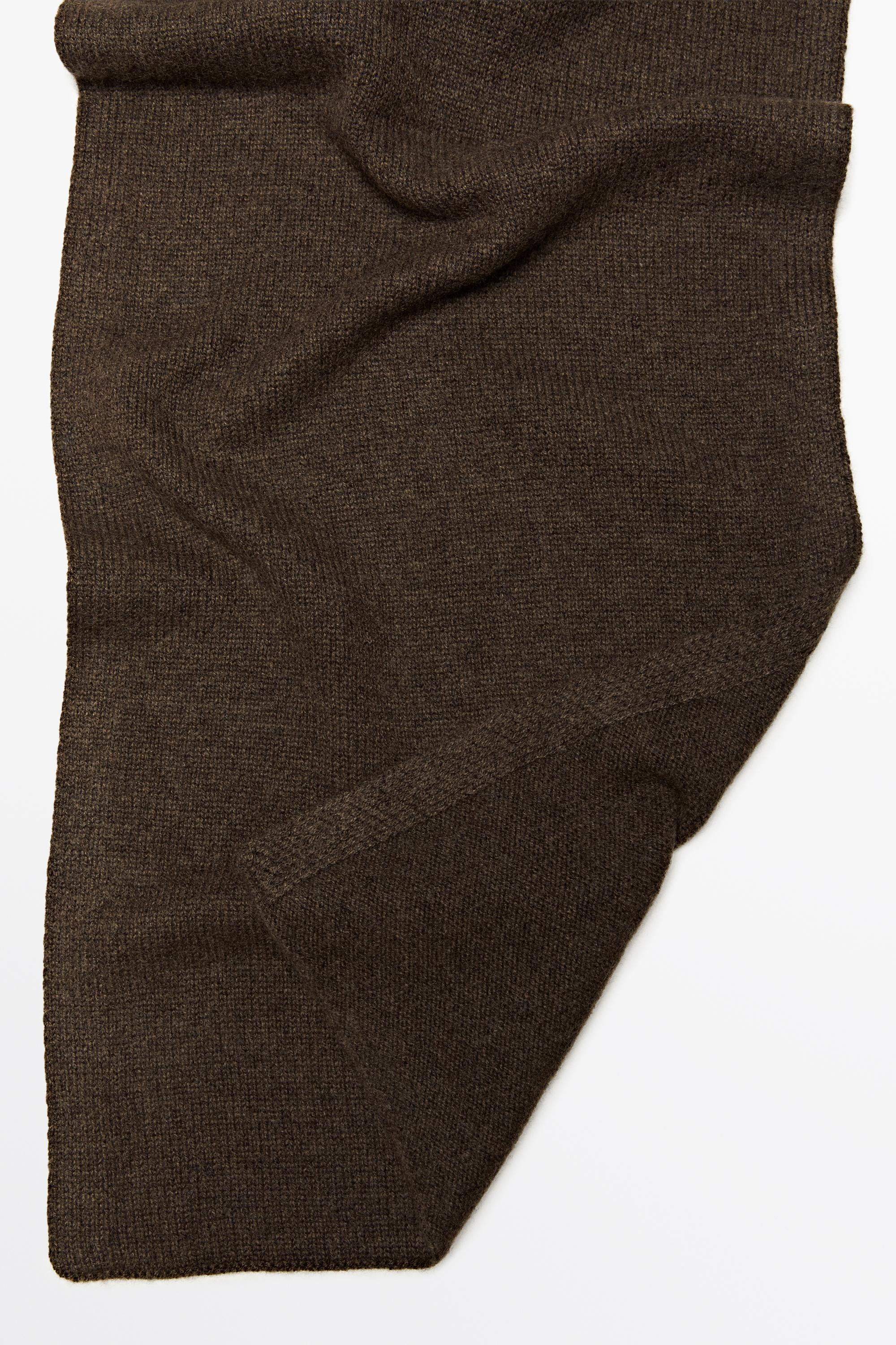 100% cashmere scarf — MOLE BROWN