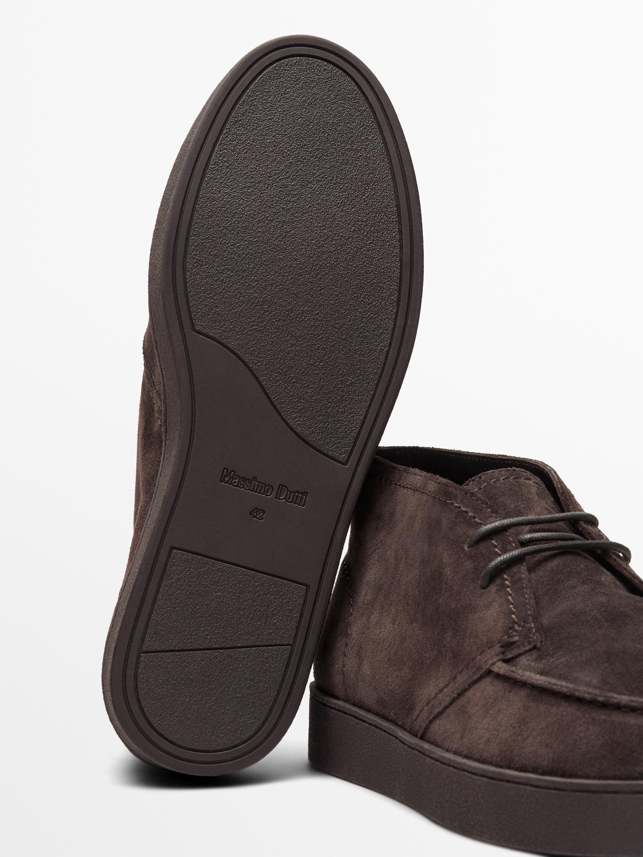 Moc toe boot-style shoes — BROWN