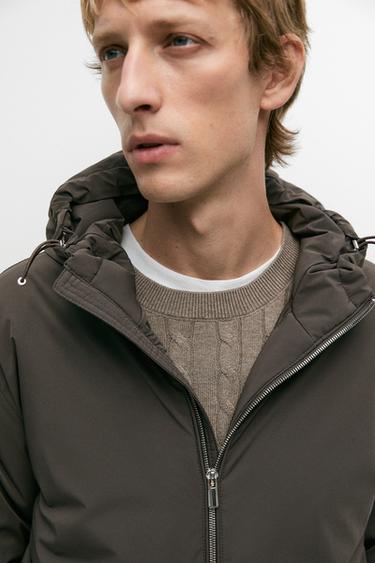 Lightweight hooded down jacket — GREY 8