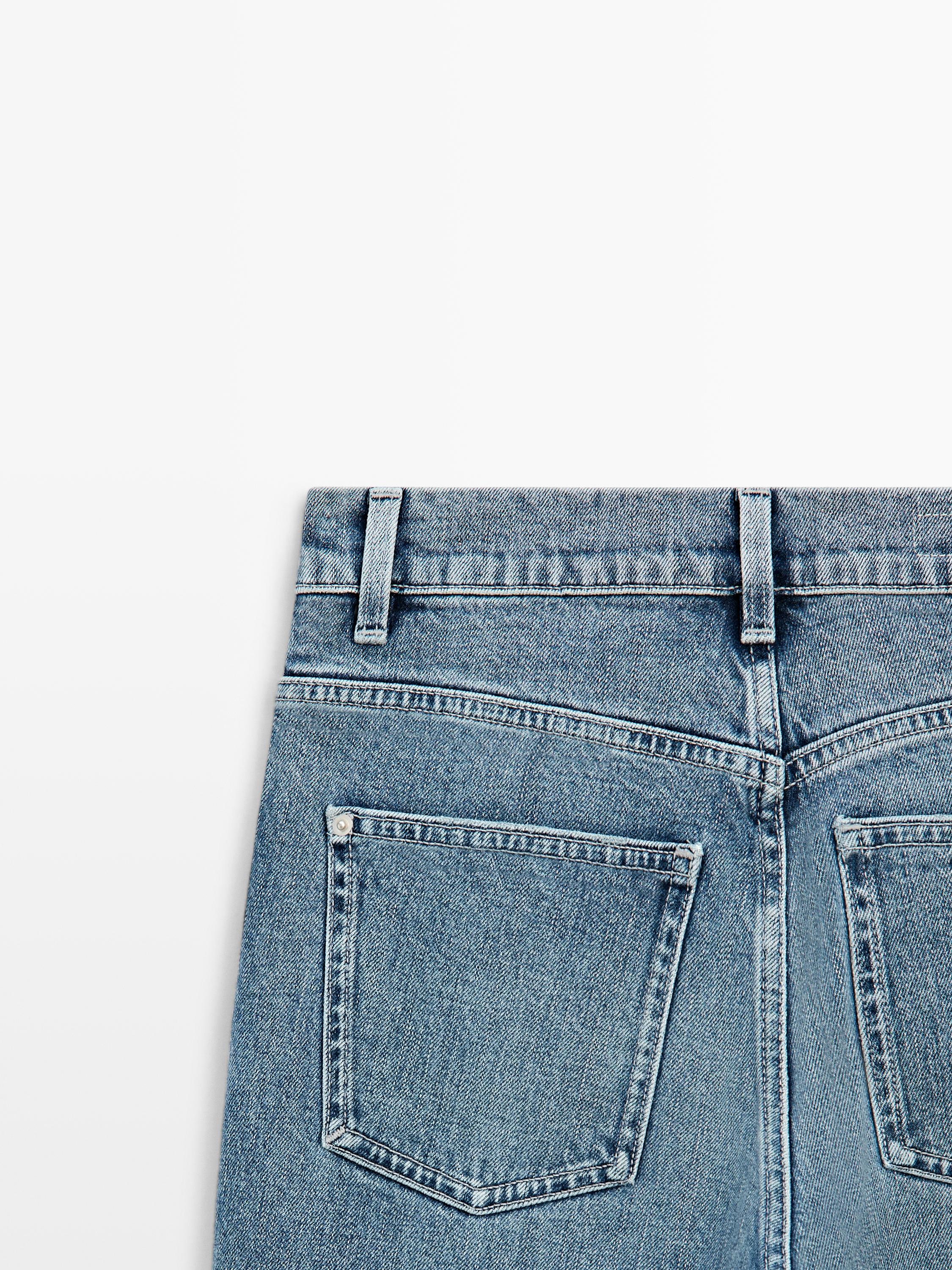 High-waist boot-cut jeans — Light Blue
