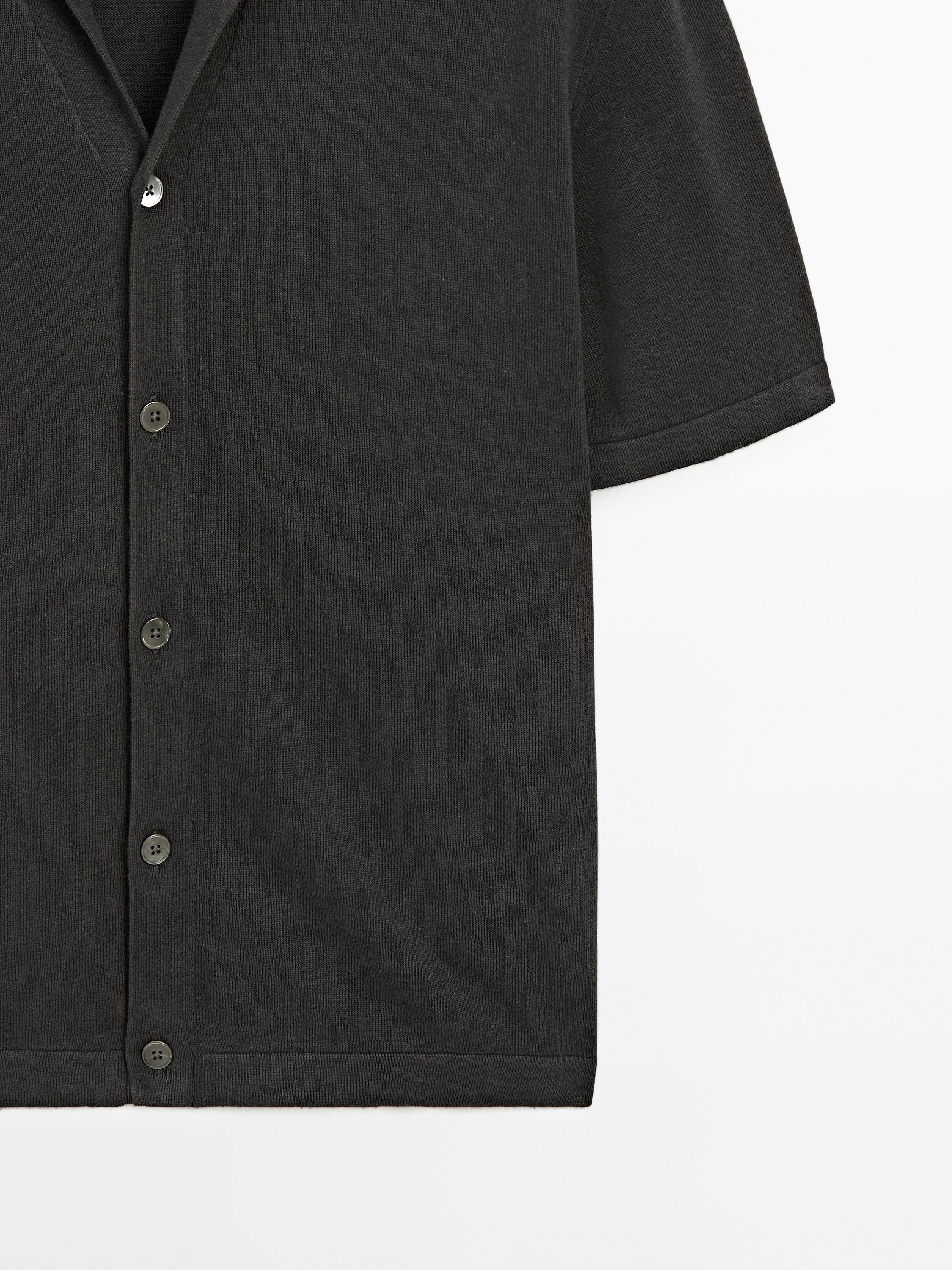 Short sleeve knit cardigan