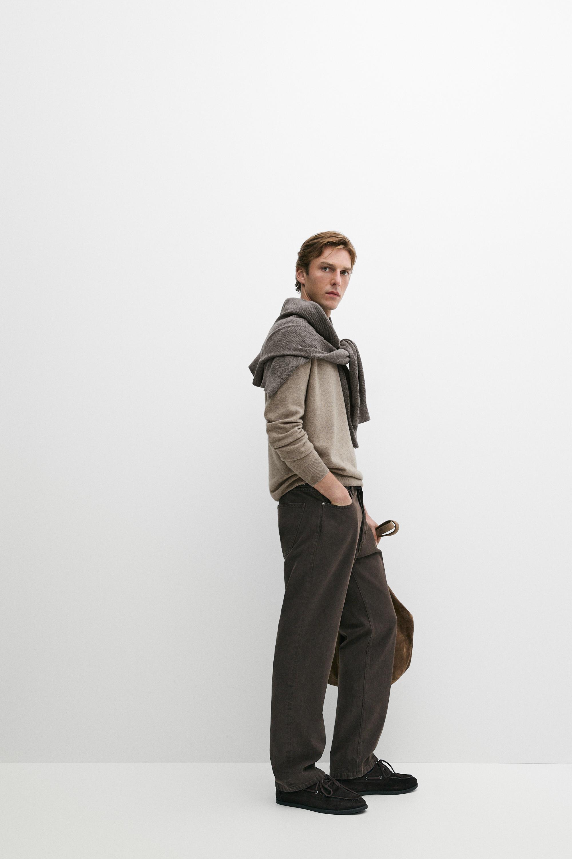 Tapered fit jeans — Chocolate