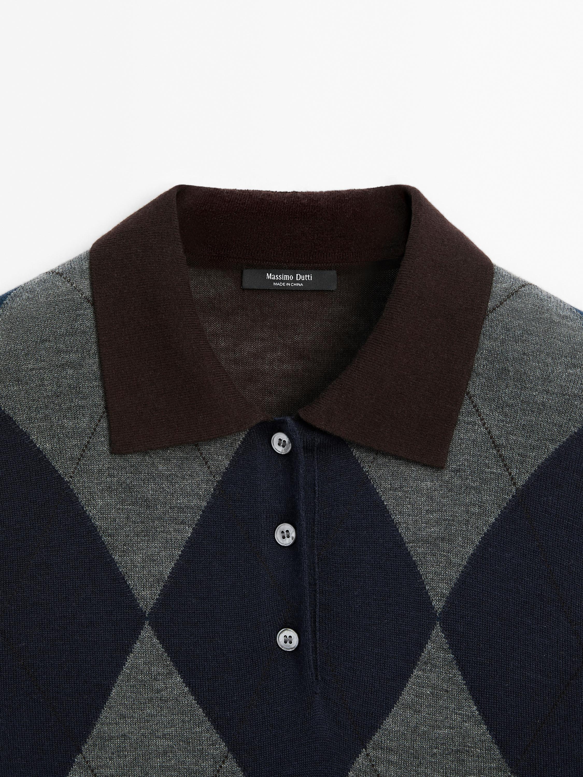 Pull à manches courtes en maille de laine et soie mélangées