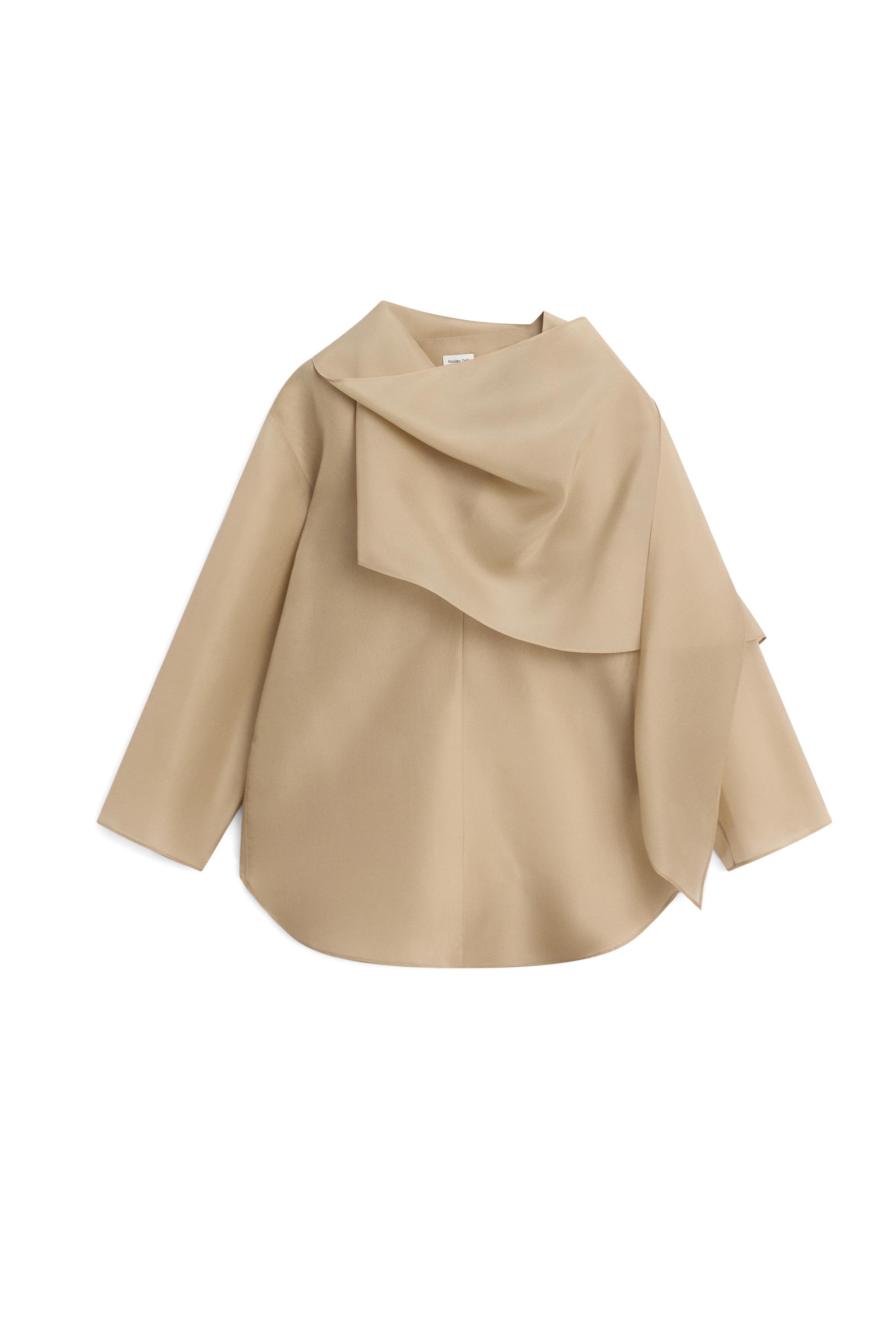 Flowing organza blouse with scarf detail - LIMITED EDITION by Massimo Dutti