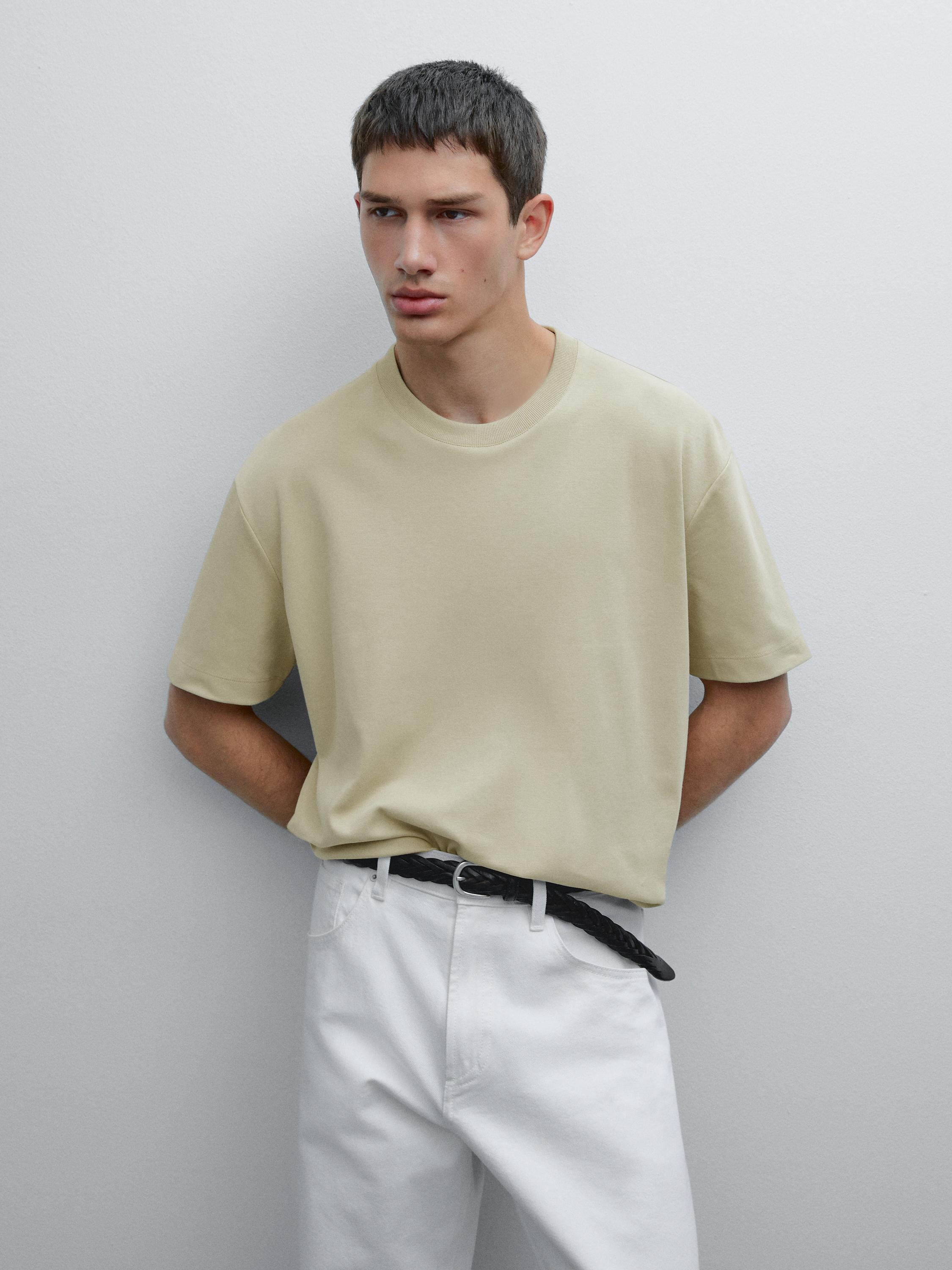 T-Shirt aus 100 % mittelschwerer Baumwolle