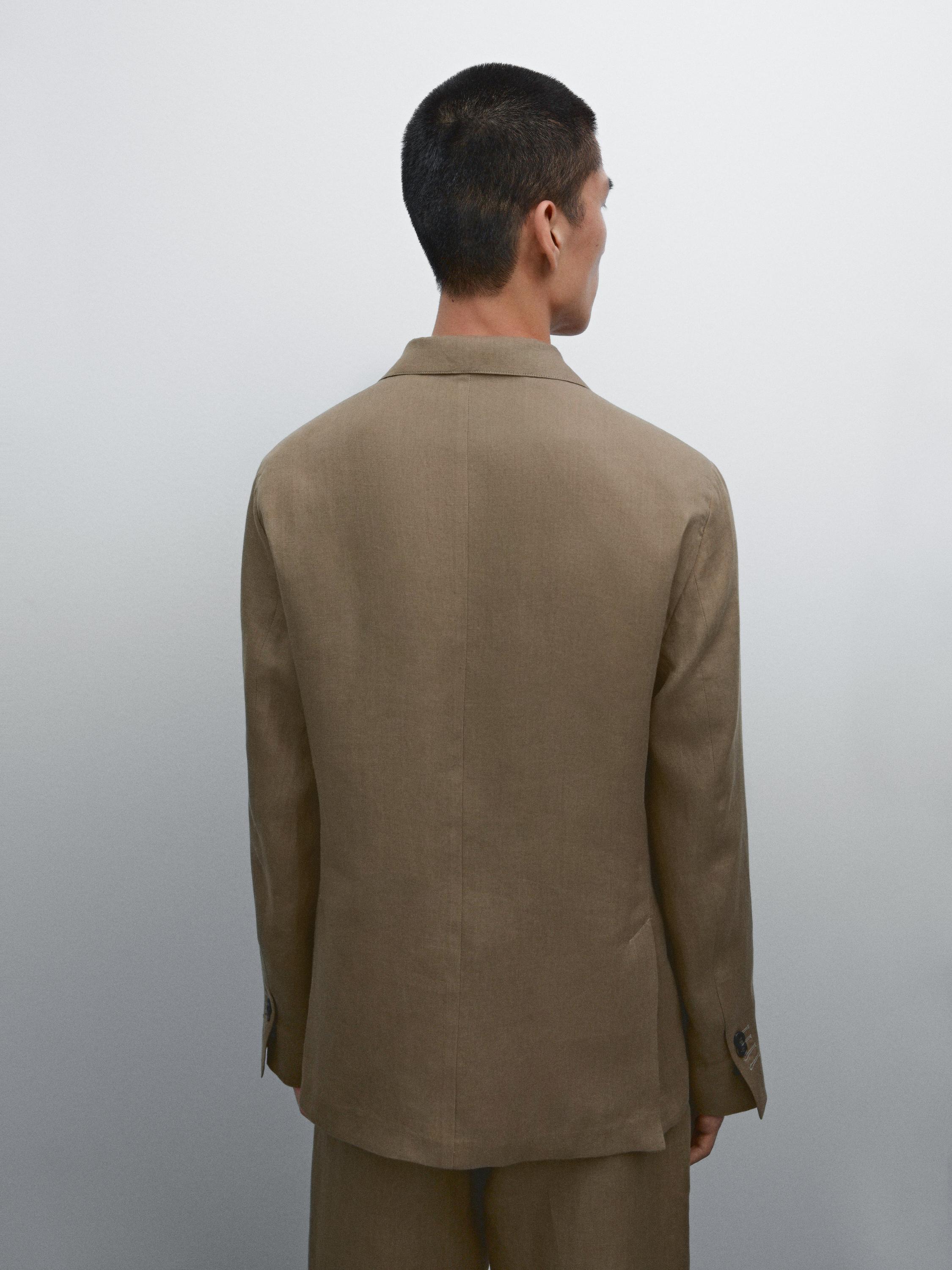 100% linen suit blazer
