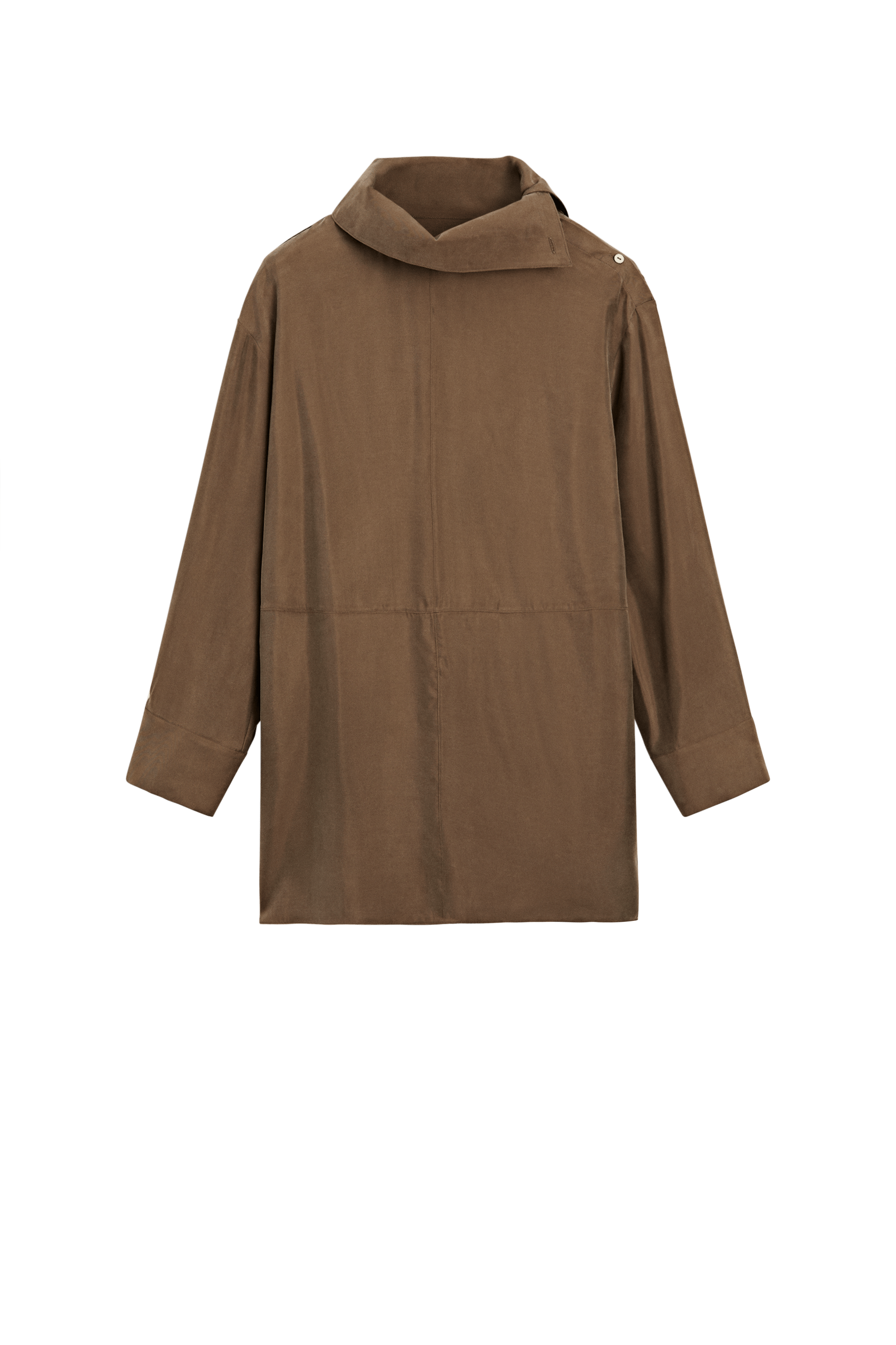 Massimo Dutti Asimetrik yaka dökümlü kısa elbise görsel 7