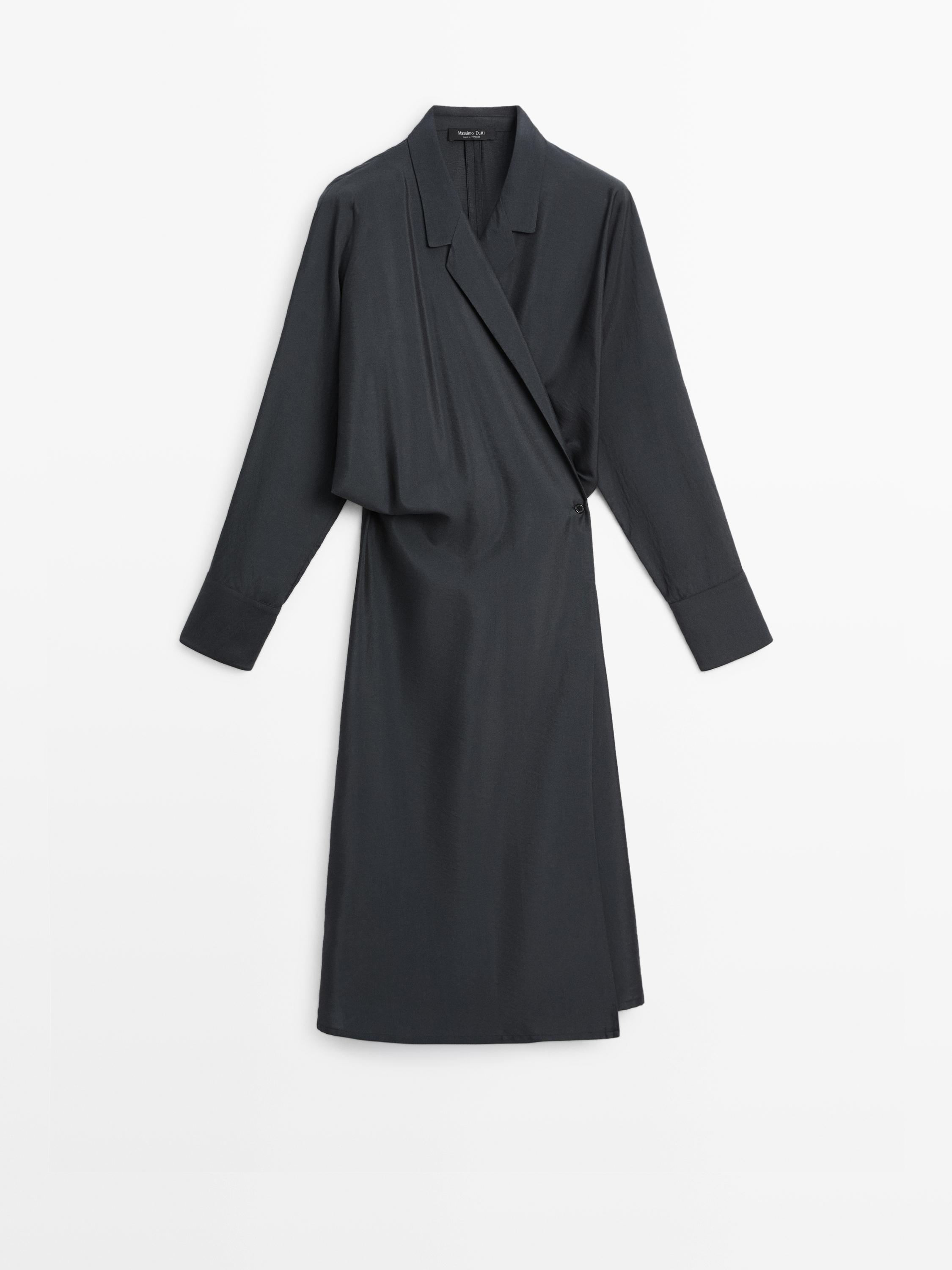 Midi dress with draped detail