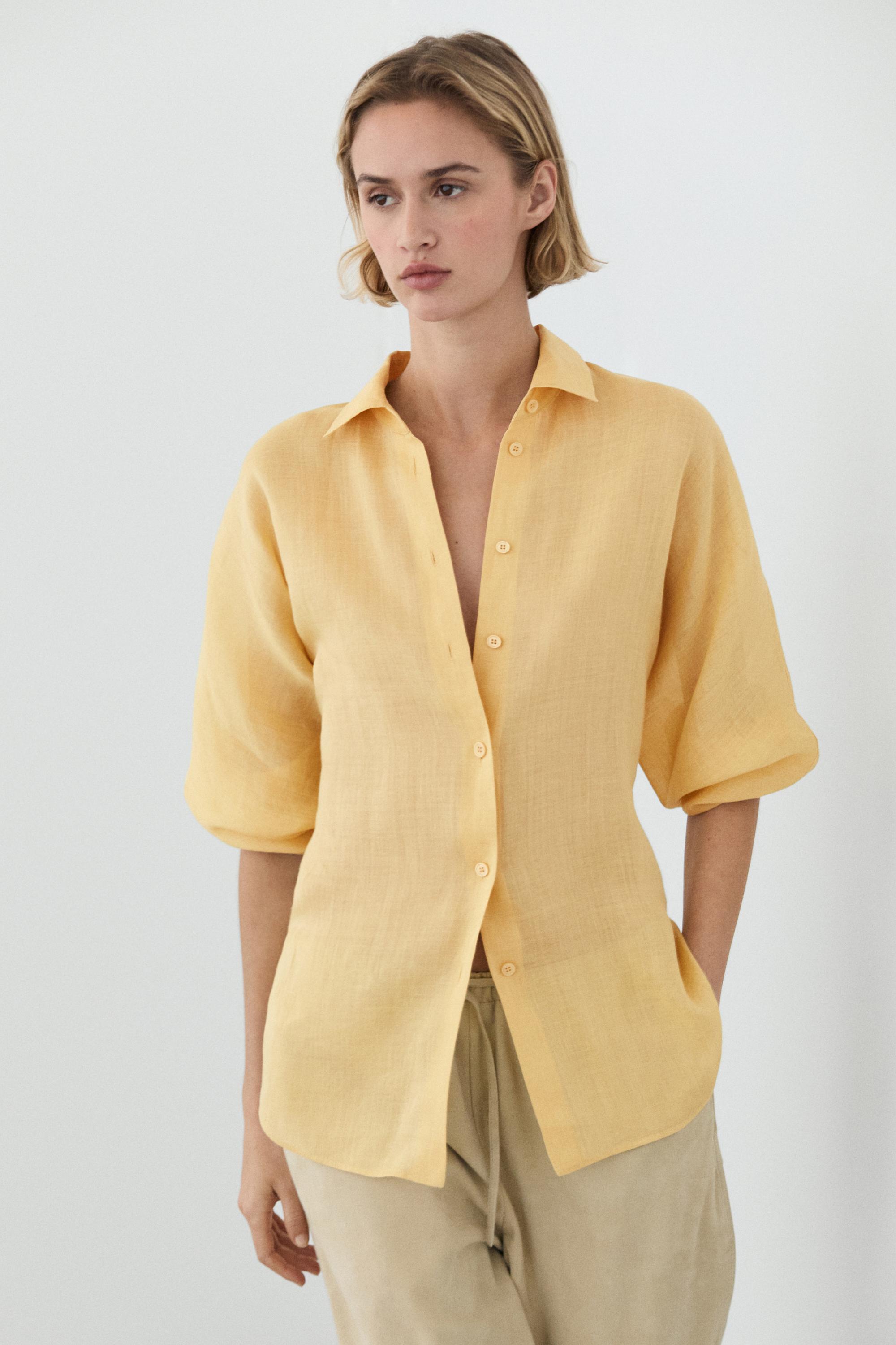 Camicia fluida 100% ramiè