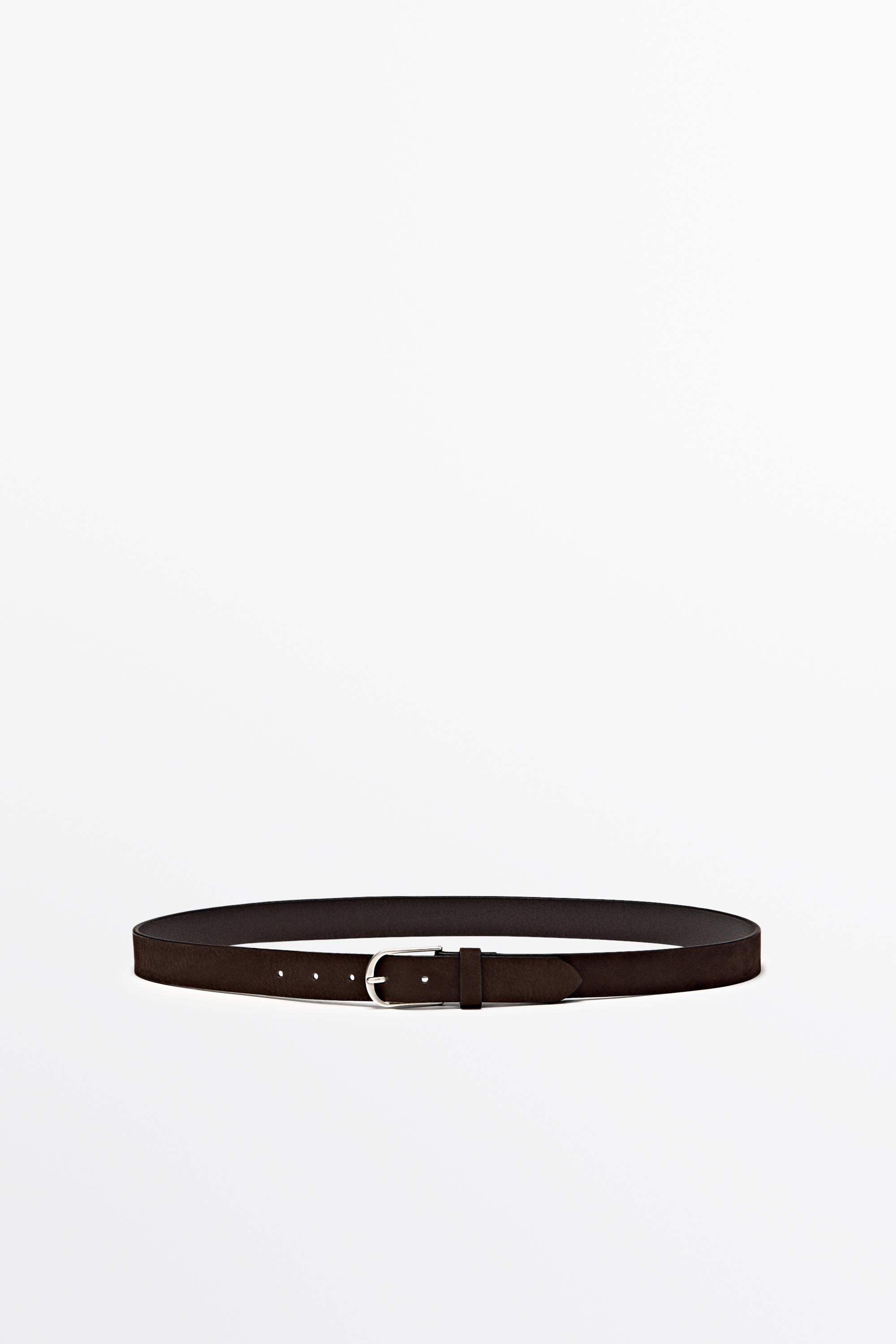 Nubuck leather belt