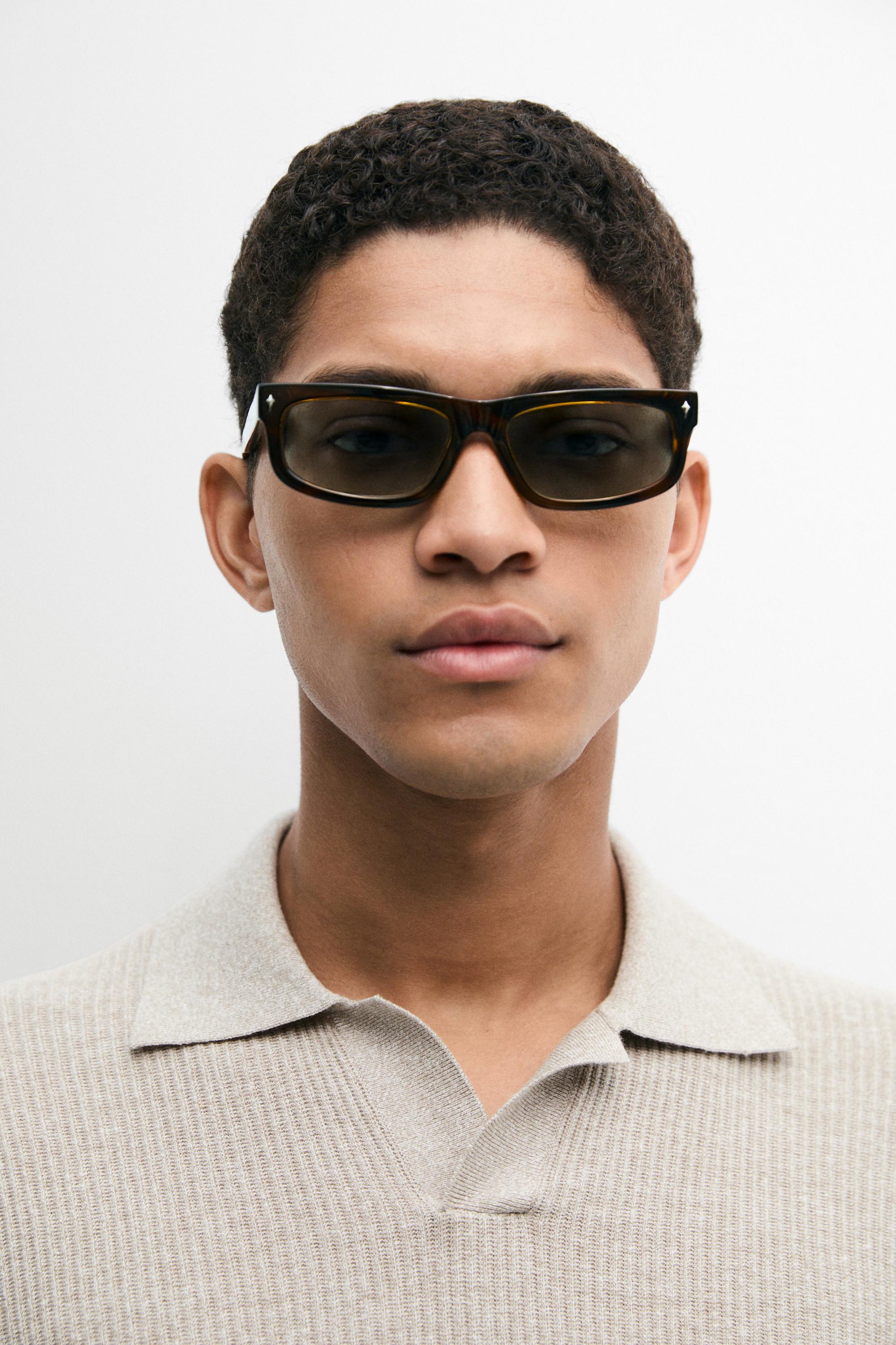 Cotton blend knit polo shirt — BEIGE