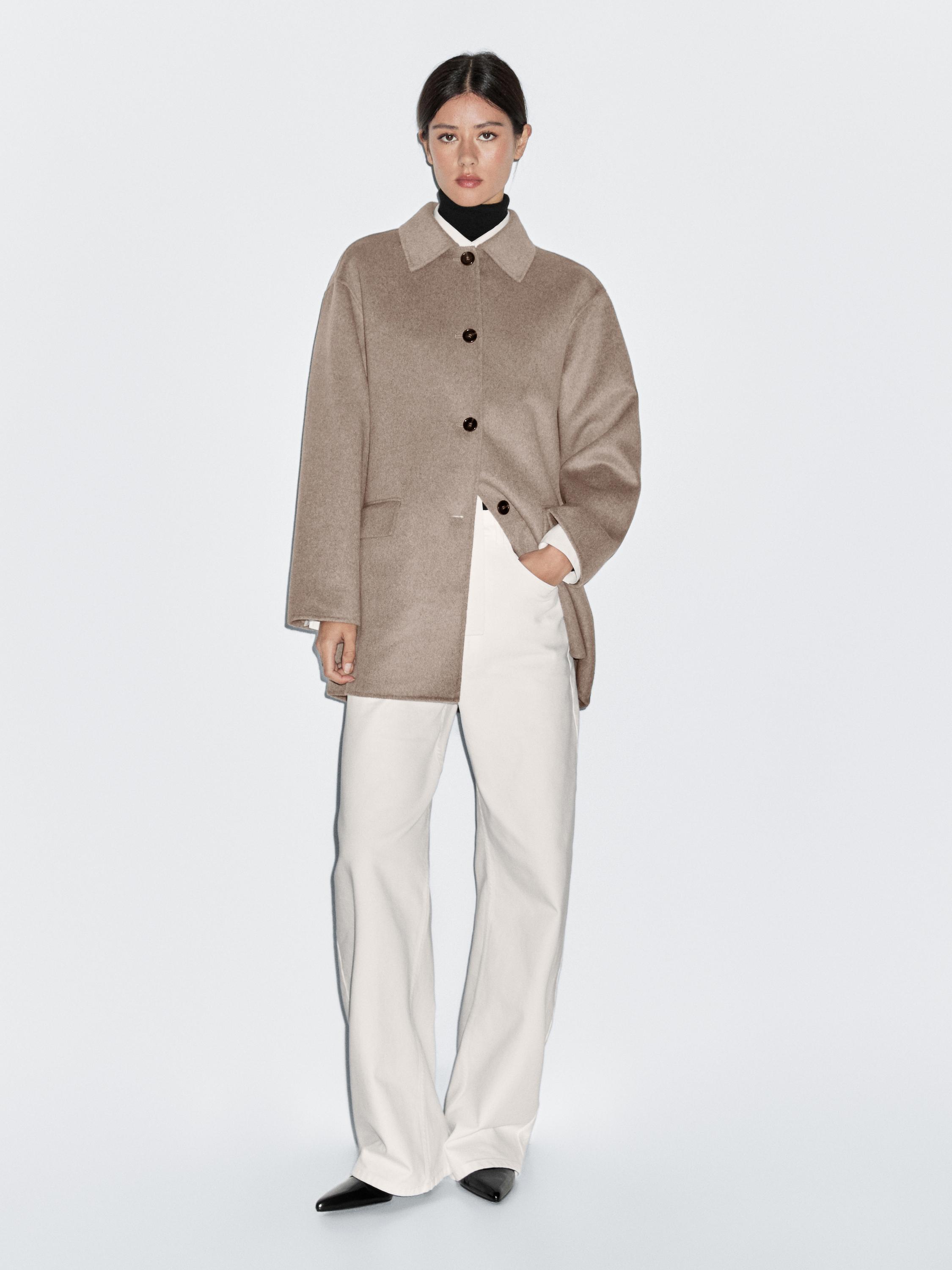 Medium wool blend coat