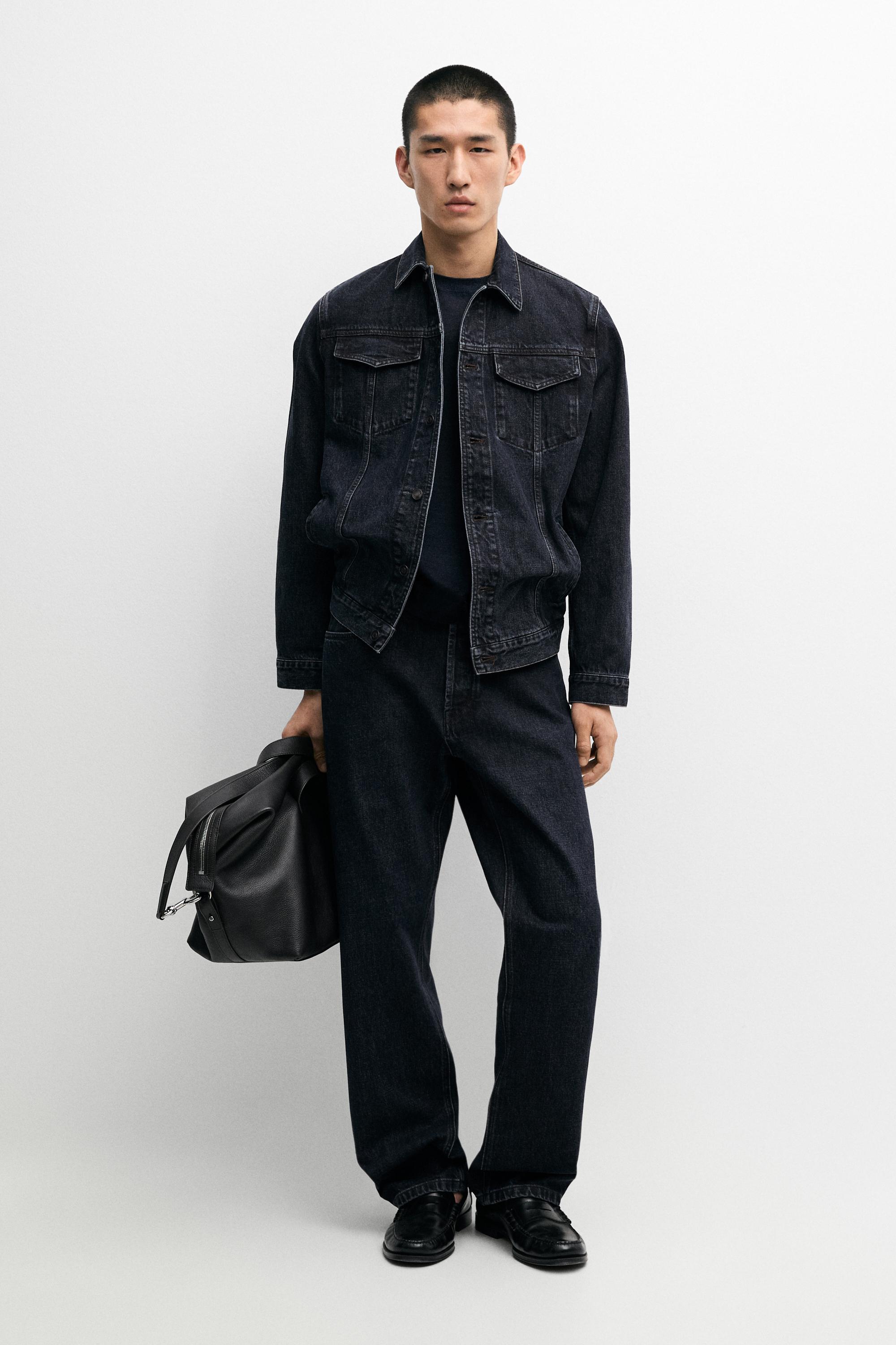 Denim trucker jacket — NAVY BLUE