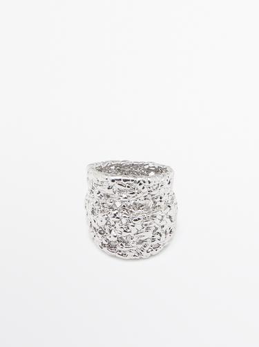 Wide braided ring — SILVER 1