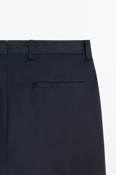 100% cotton darted pants — INK BLUE 7