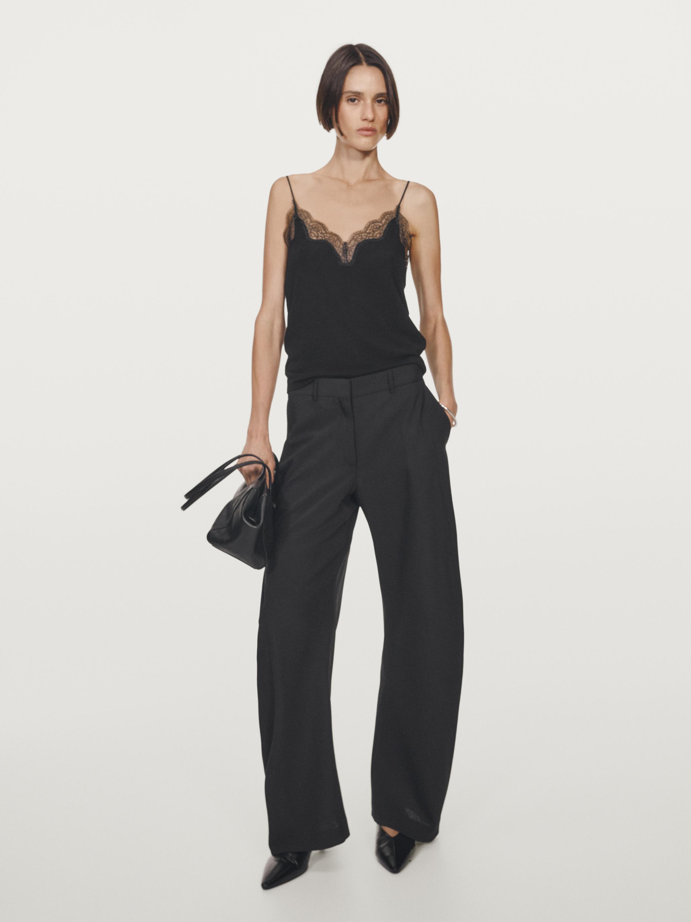 Camisole top with lace detail