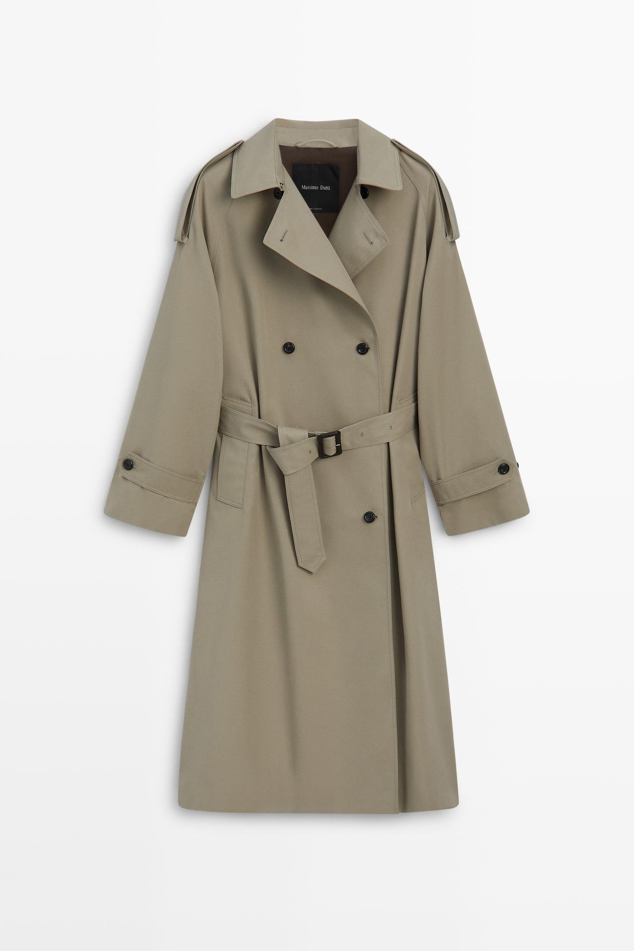 Double-breasted trench coat — Beige