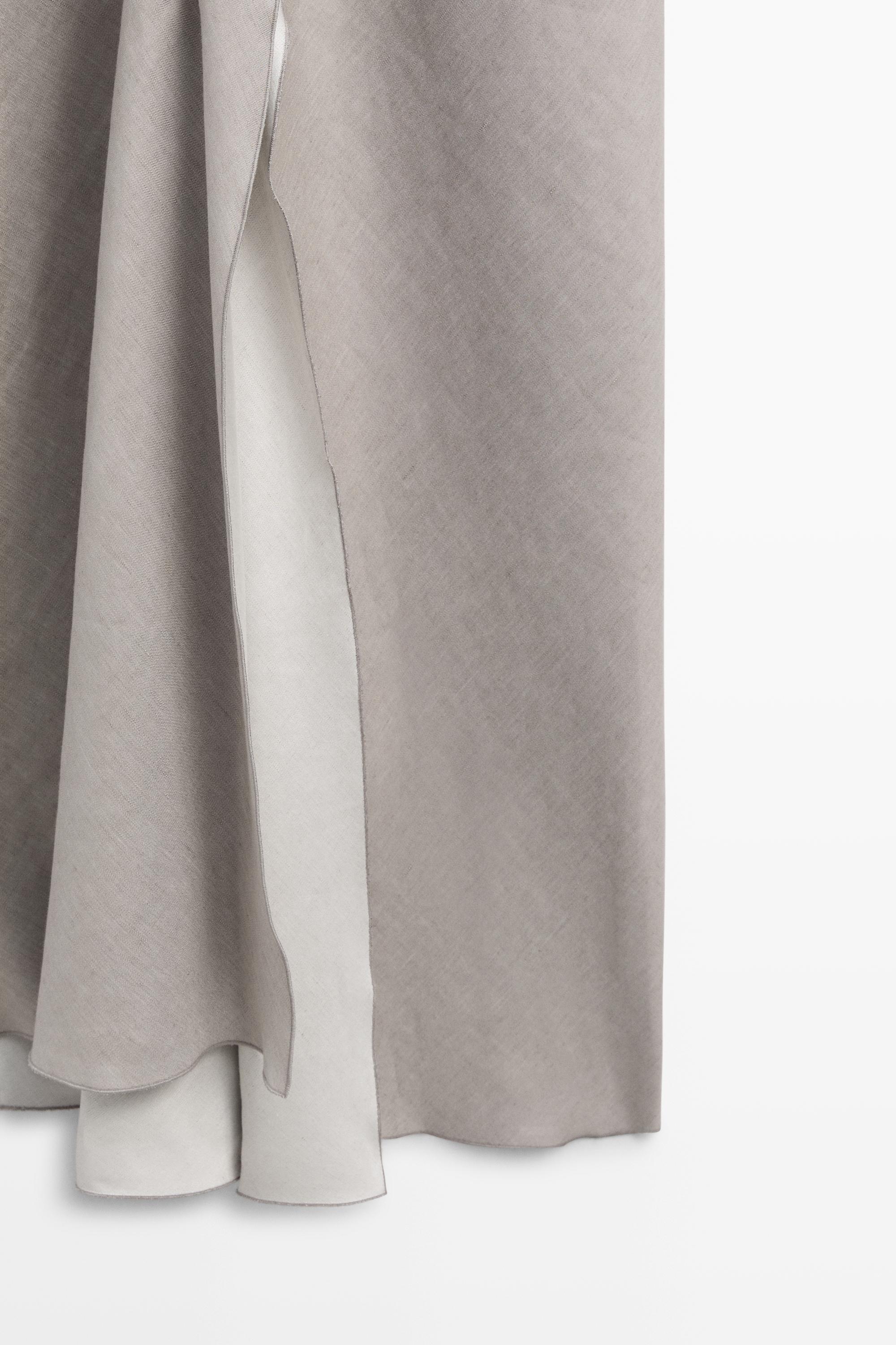 Flowing dress with ruffle detail - STUDIO — STONE