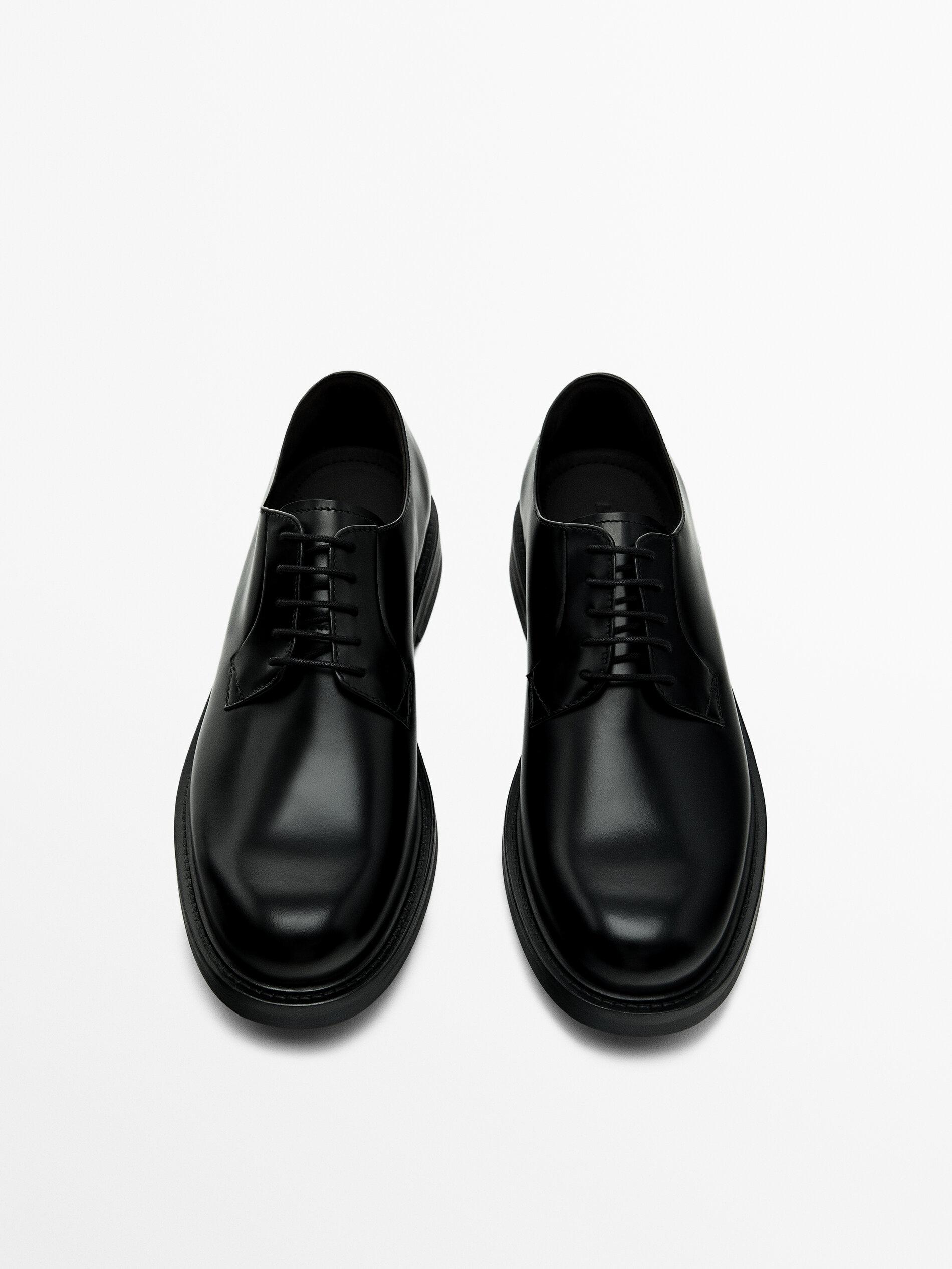 Black derby shoes