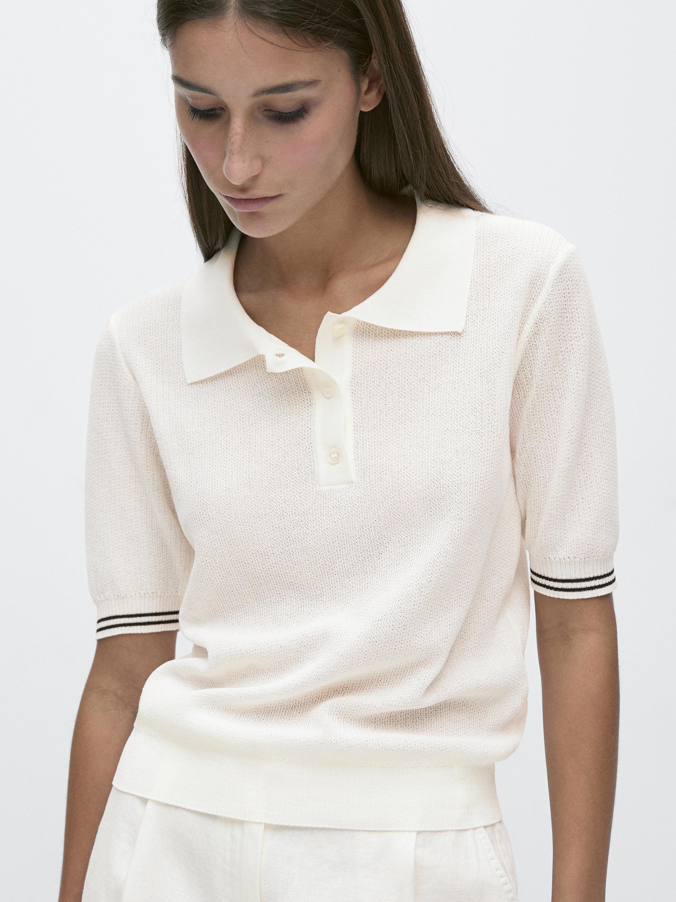 Polo shirt with sleeve detail