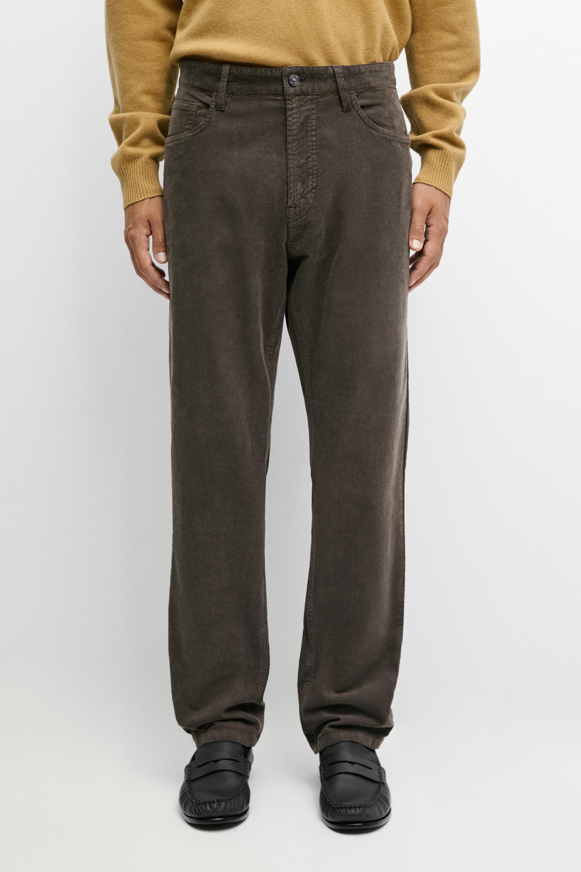 Corduroy tapered fit pants
