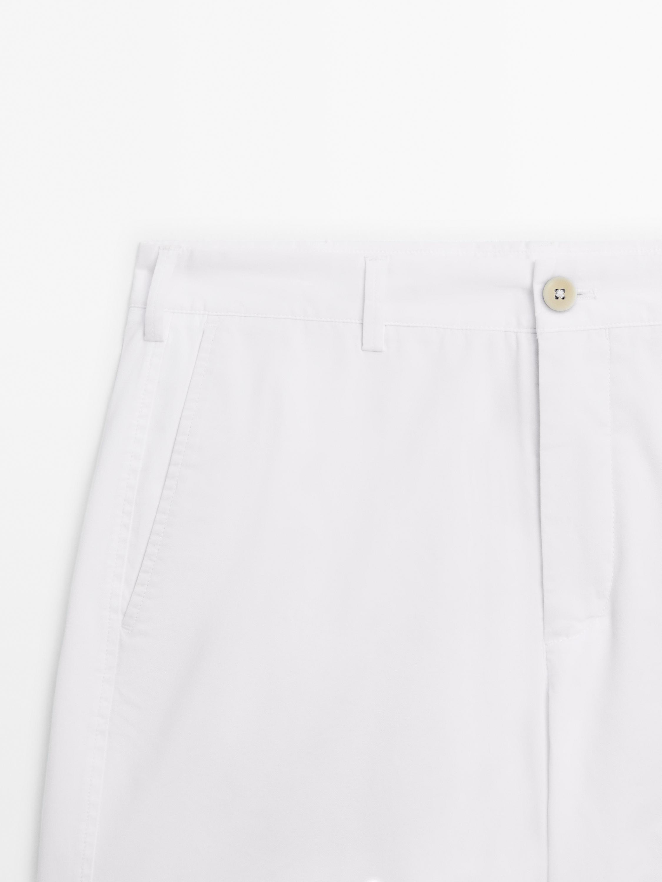 Cotton blend Bermuda shorts