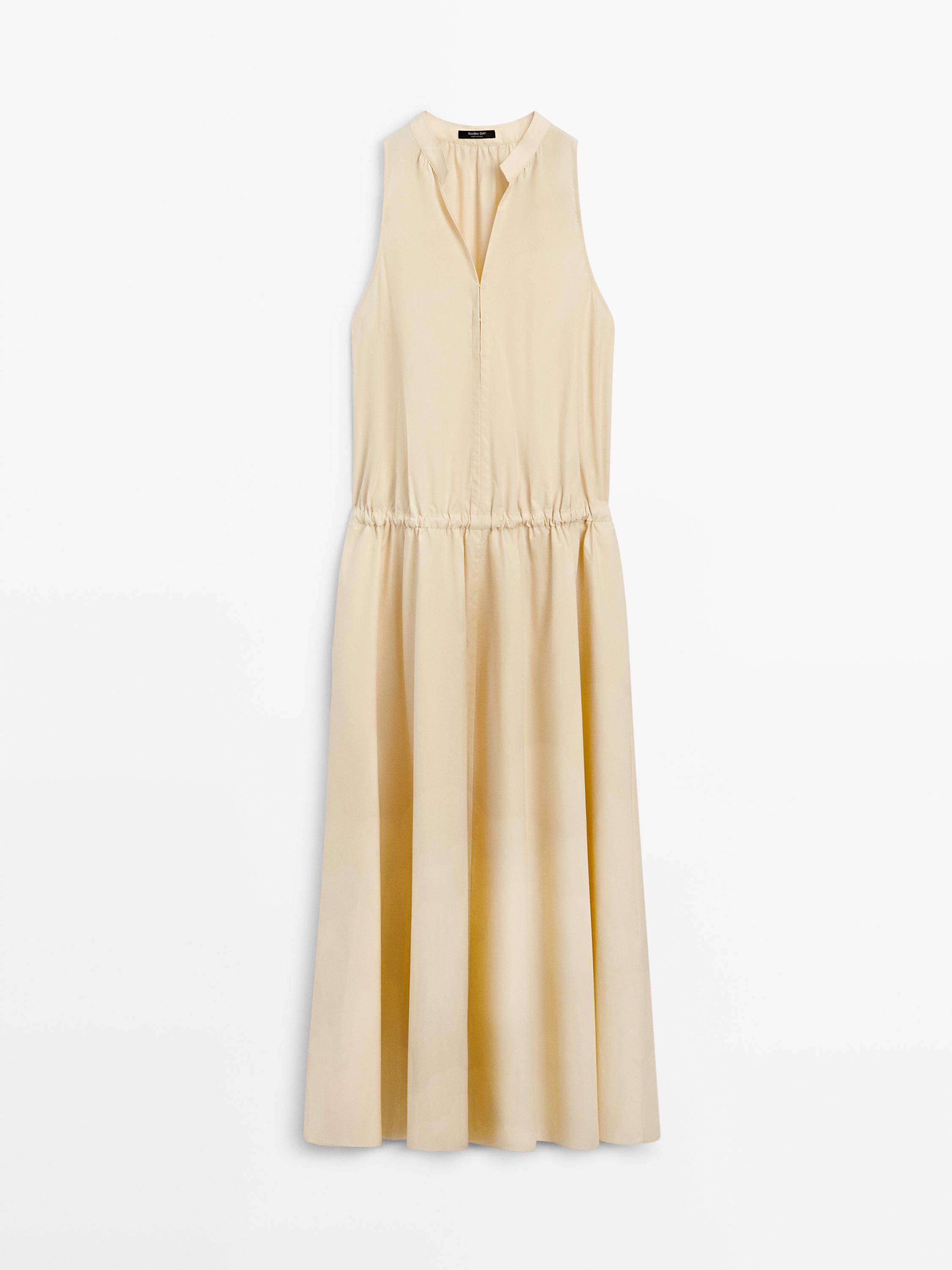 Vestido midi goma cintura 100% algodón