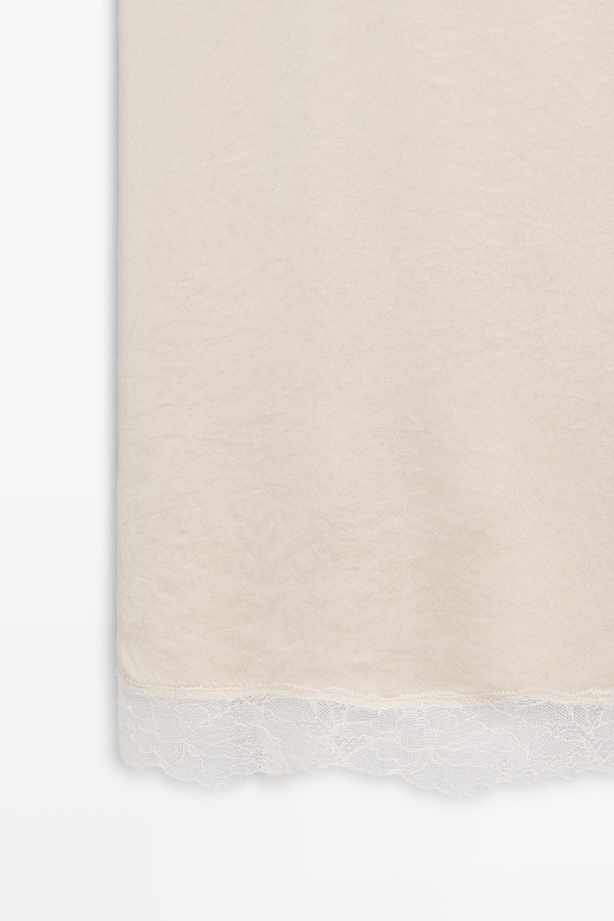 Strappy top with lace detail — CREAM