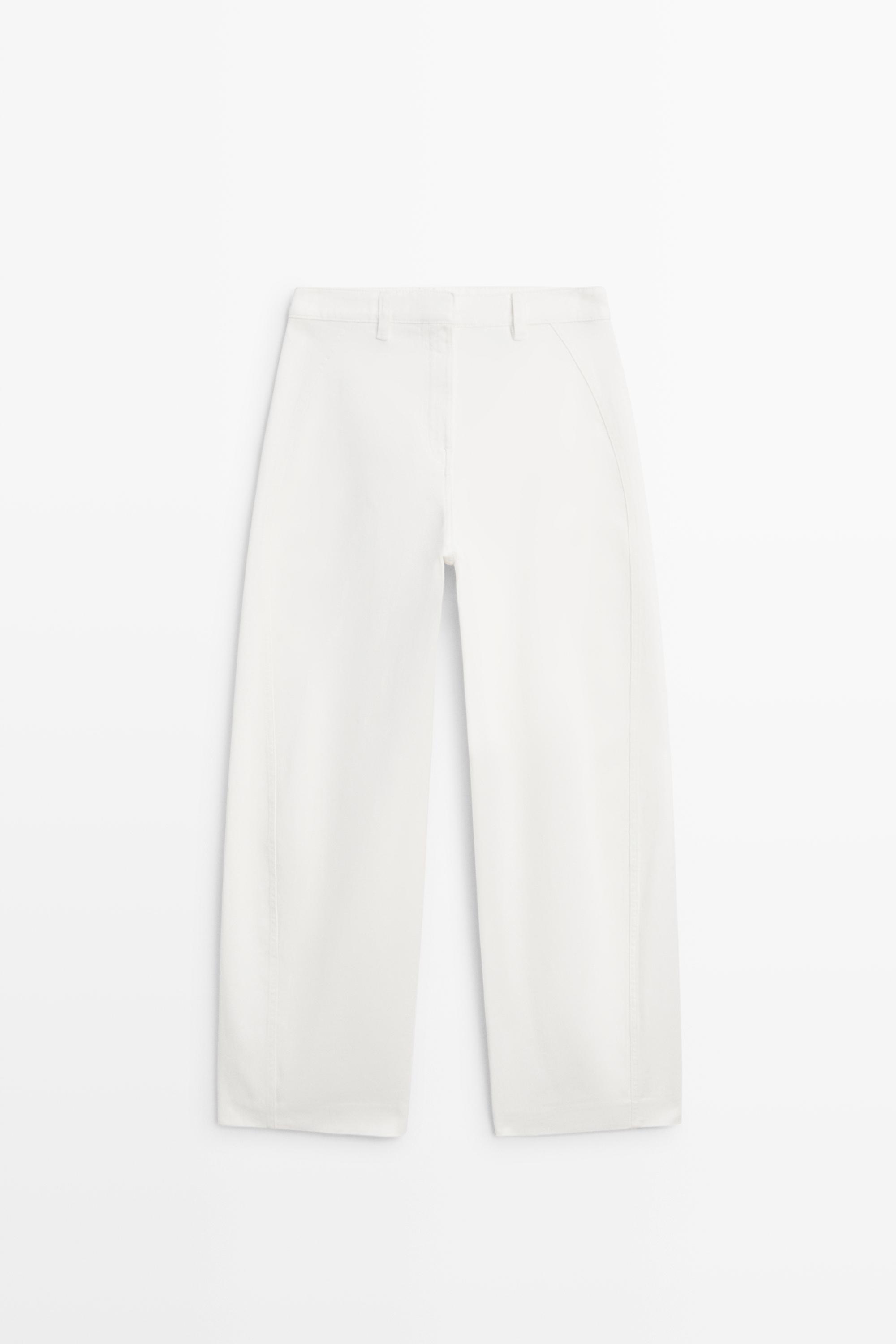 100% Cotton barrel fit pants
