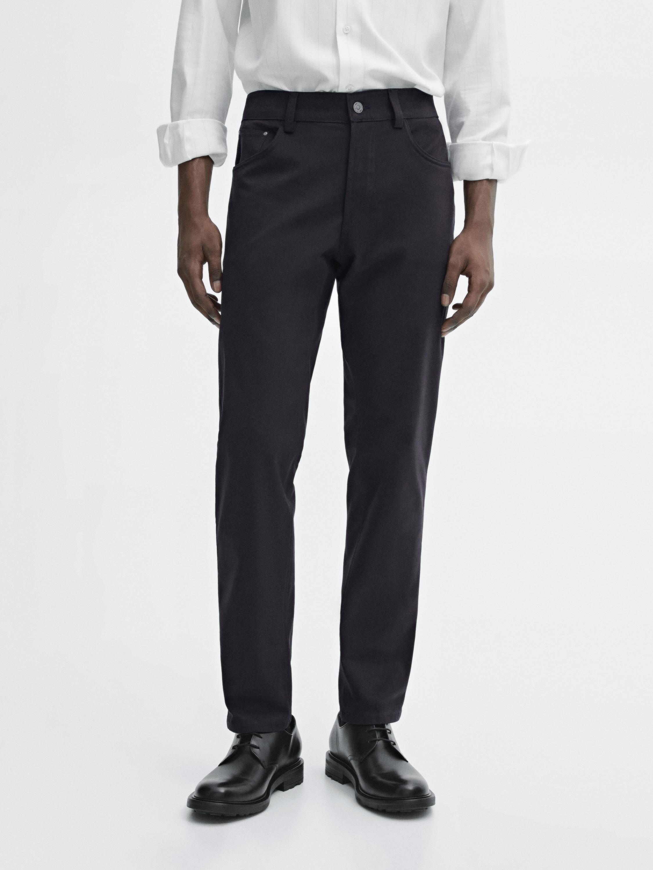 Τζιν παντελόνι tapered fit από μείγμα βαμβακιού