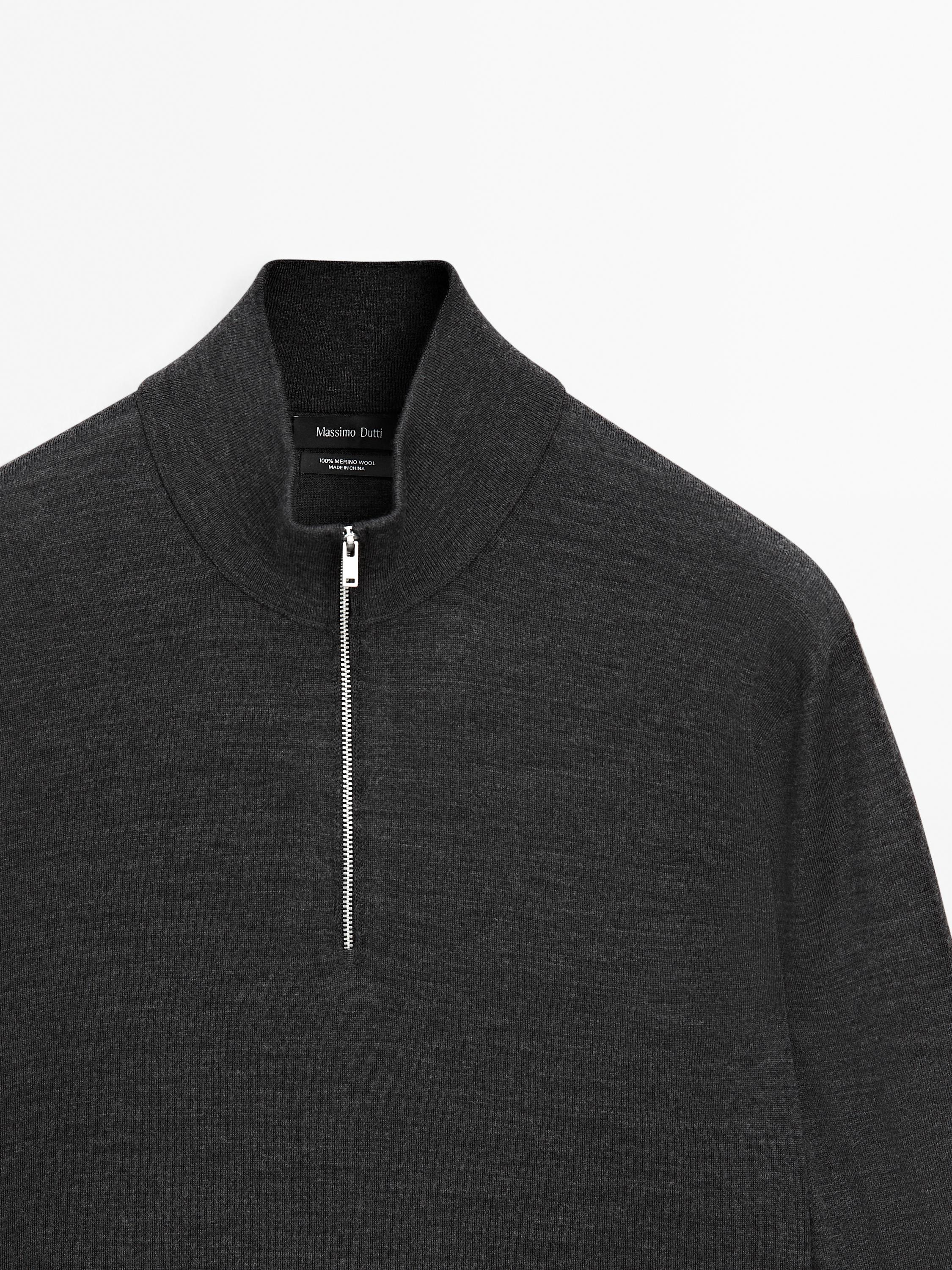 Quarter-zip knit sweater