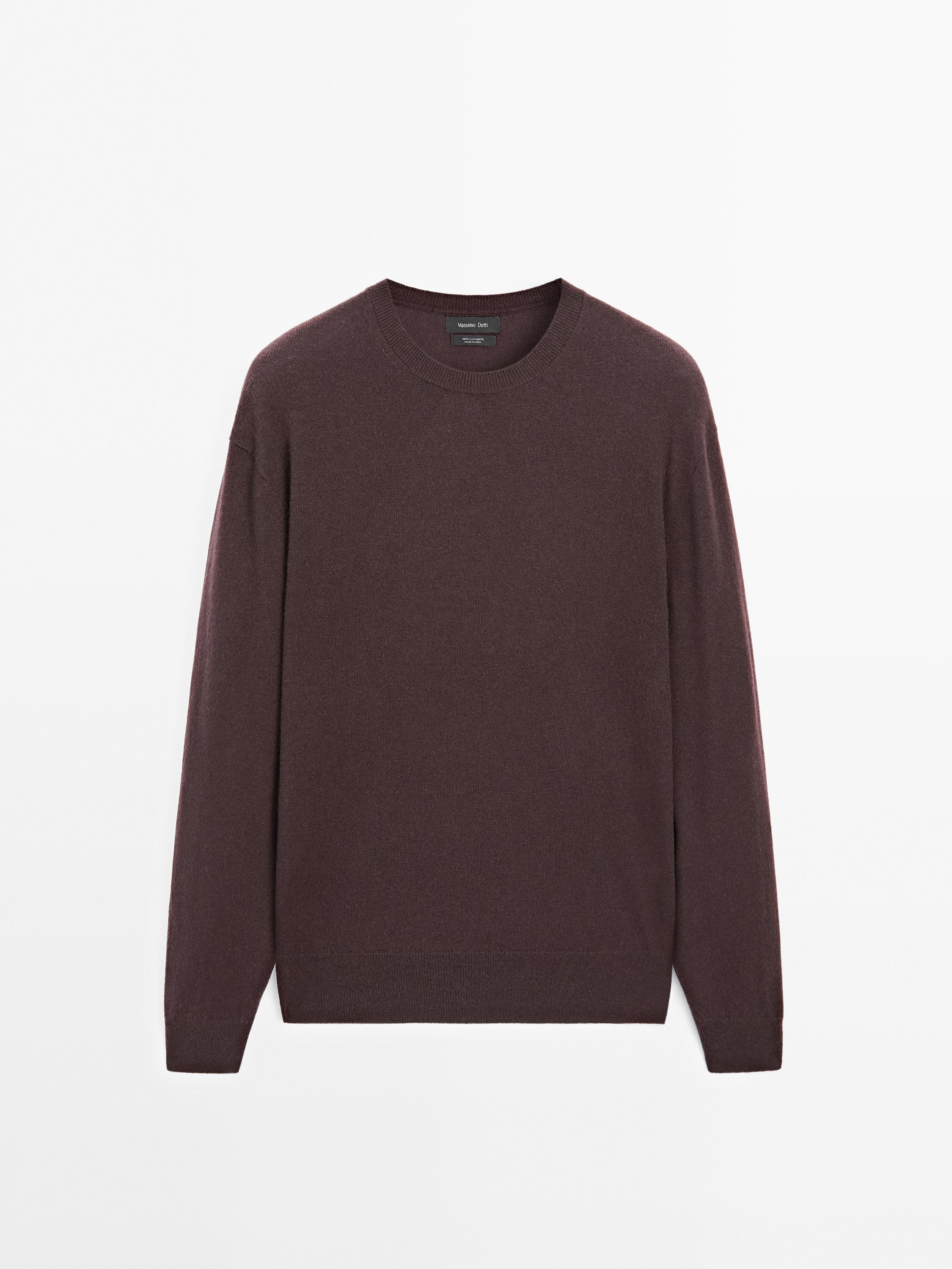 Cashmere crew neck knitted jumper