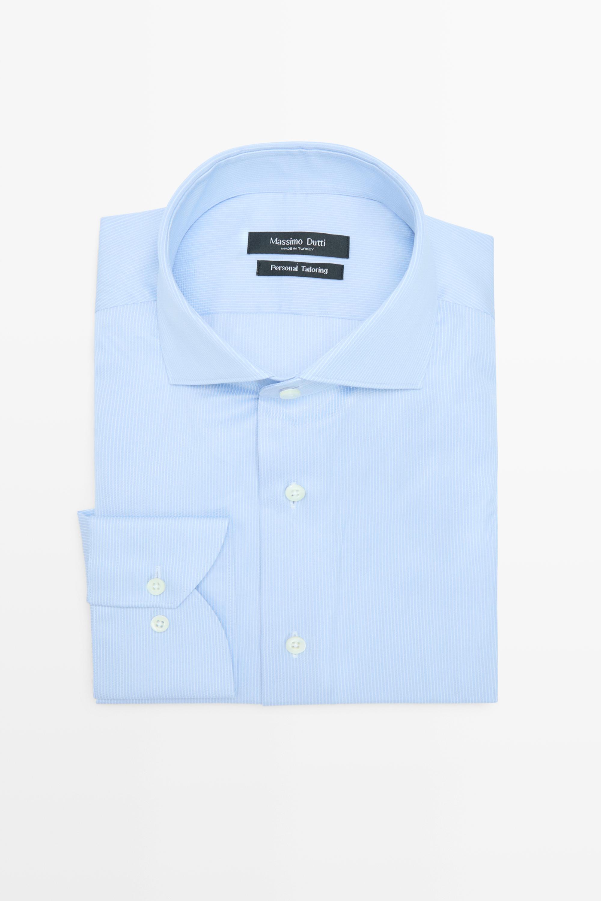 100% cotton striped shirt — SKY BLUE