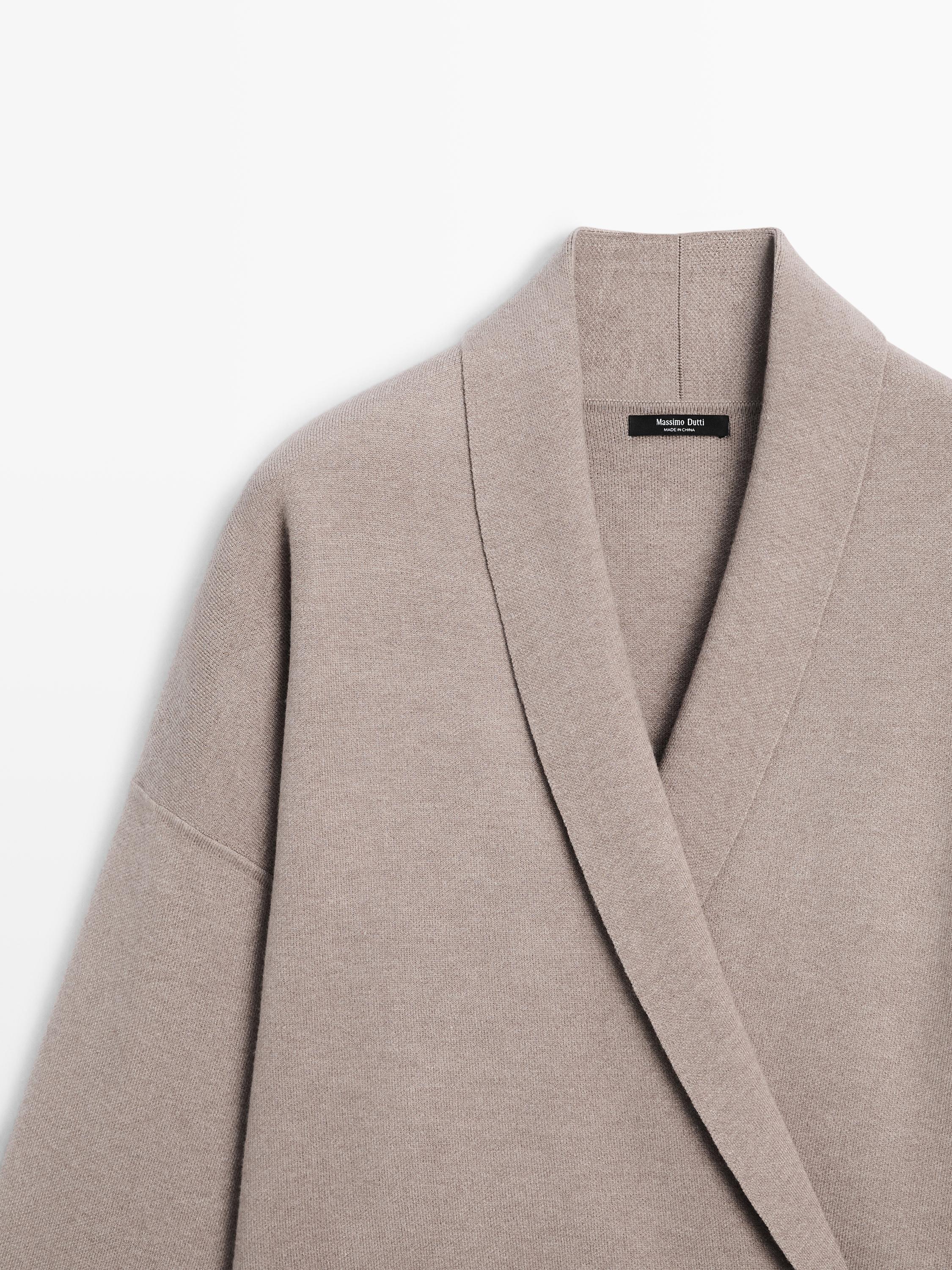 Knit surplice sweater