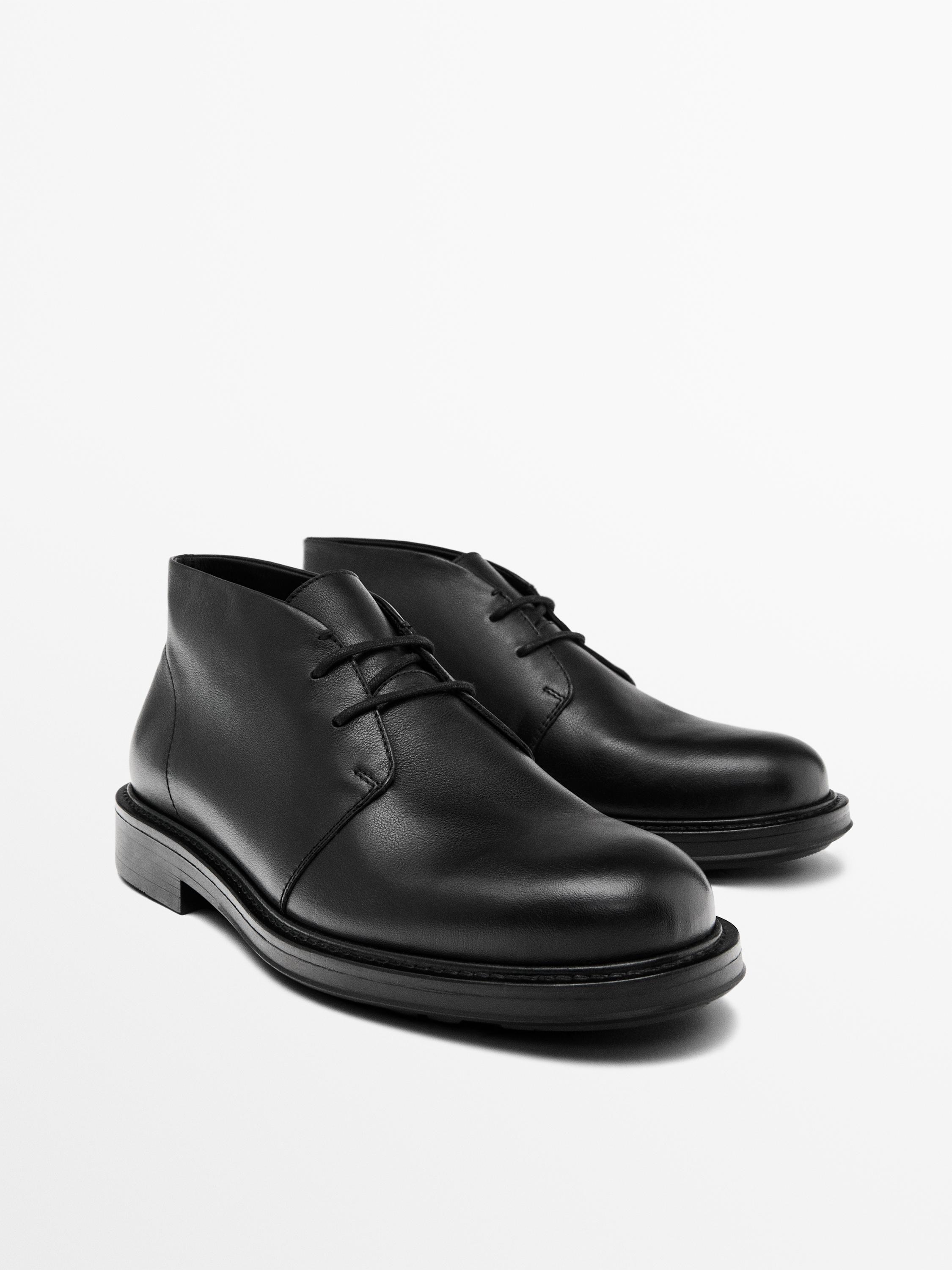 Leather safari boots