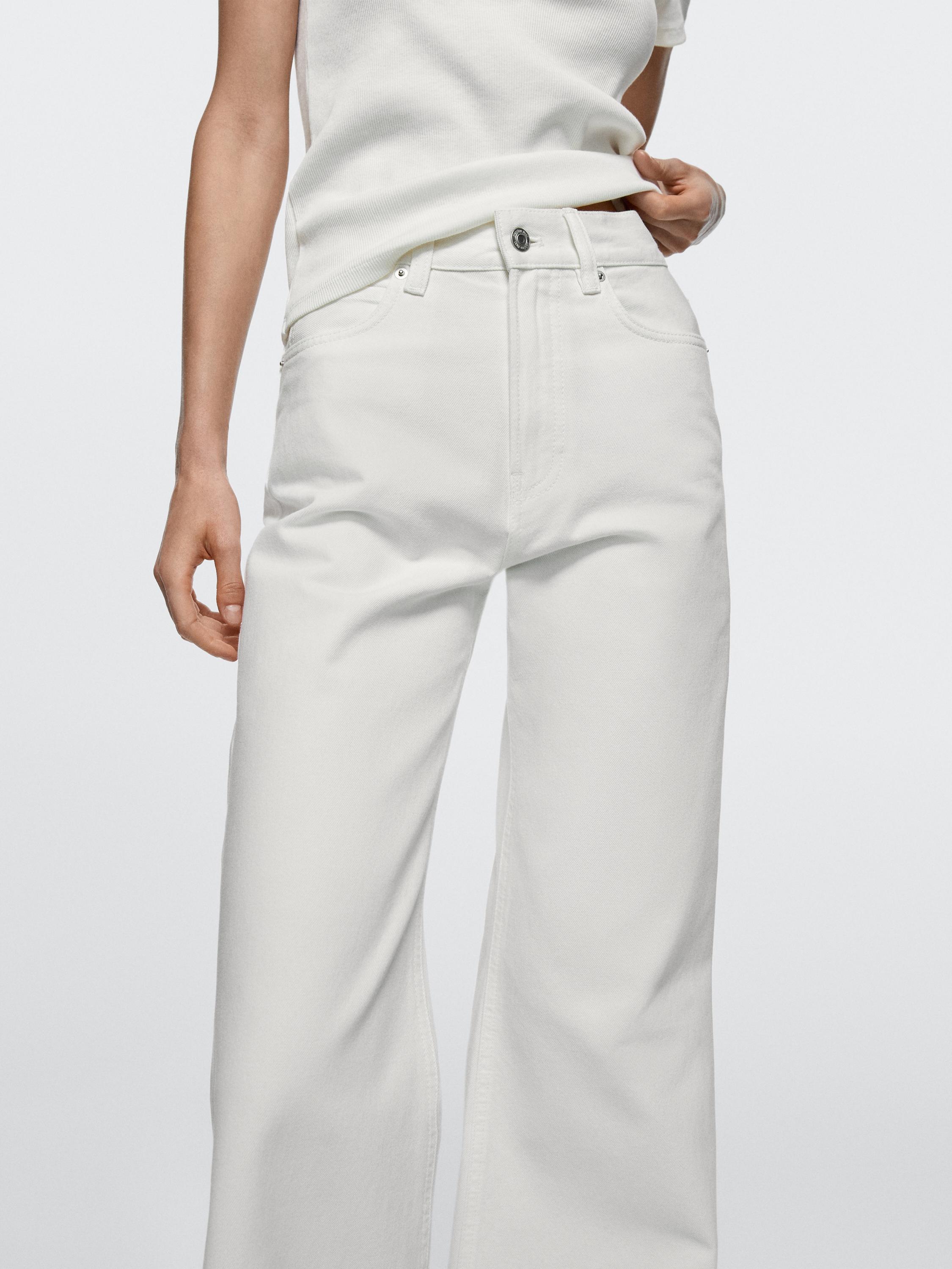 High-waist flare fit jeans — Off white