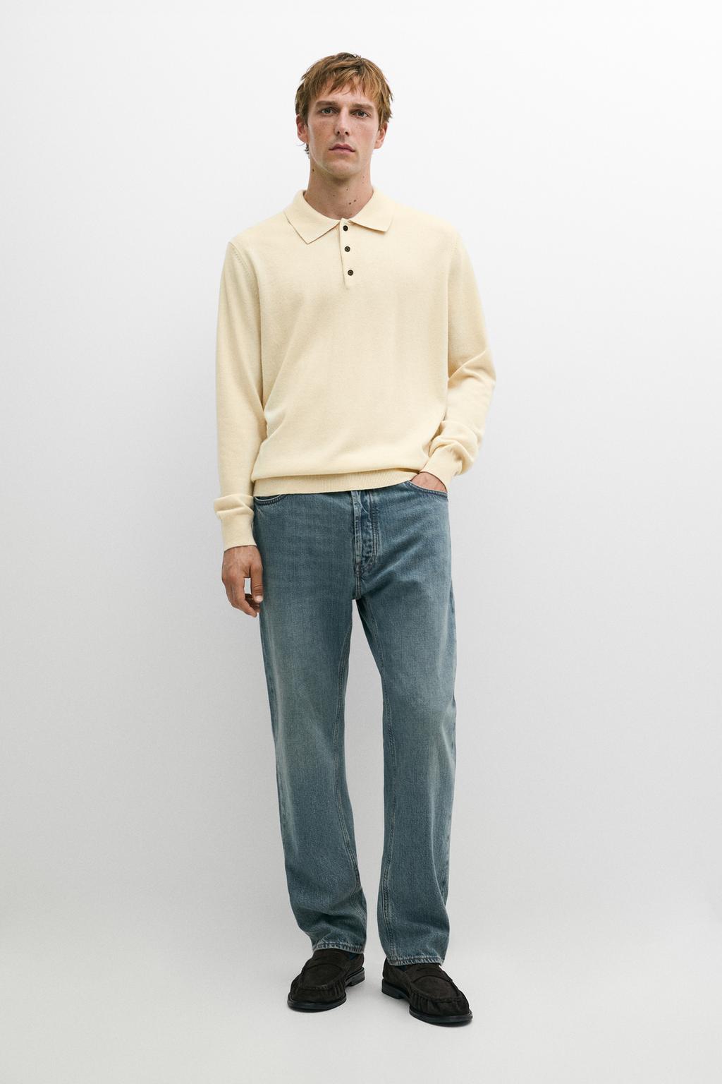 Massimo Dutti 100% kaşmir trikotaj polo sviter