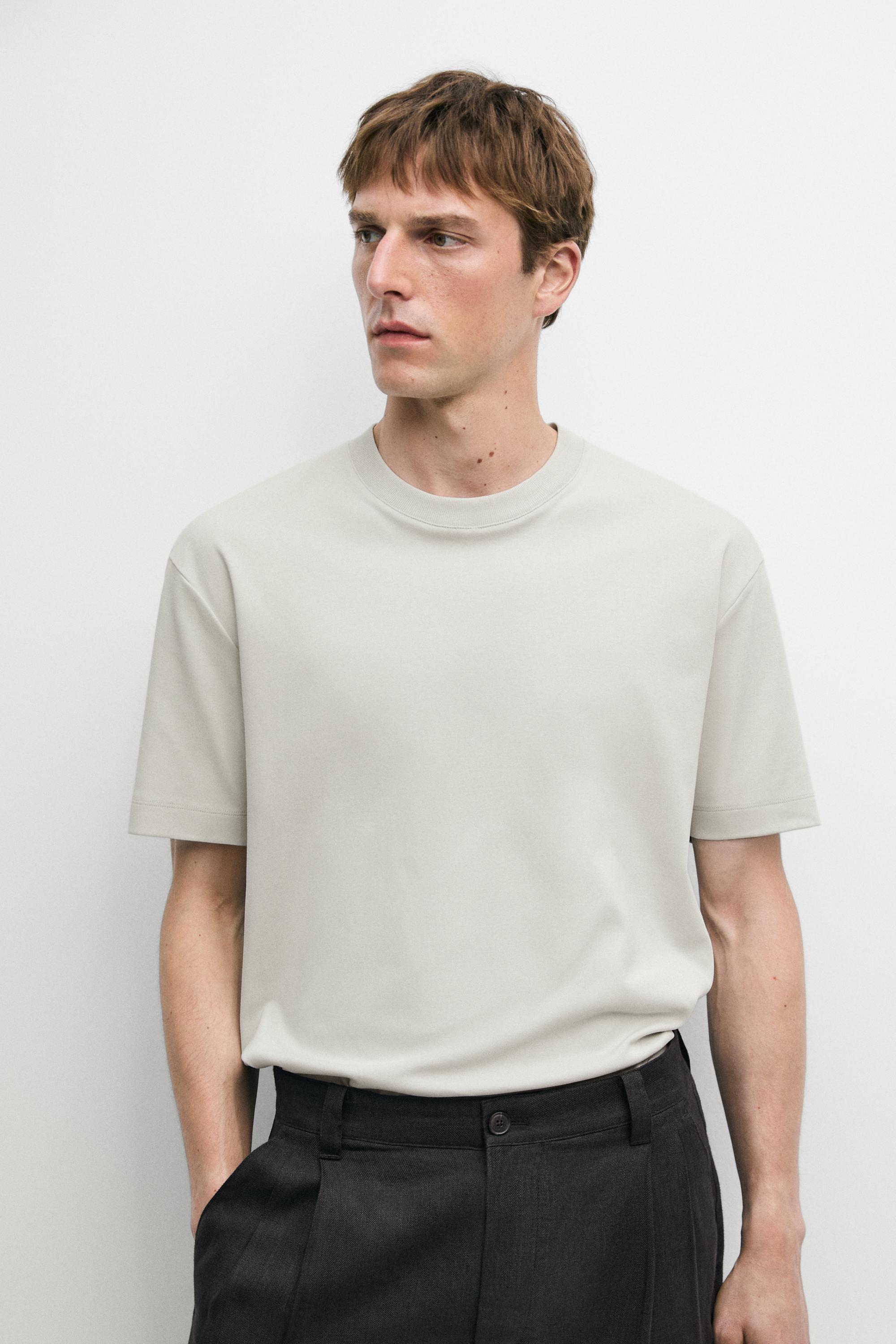 100% cotton short sleeve T-shirt — FADED SKY BLUE