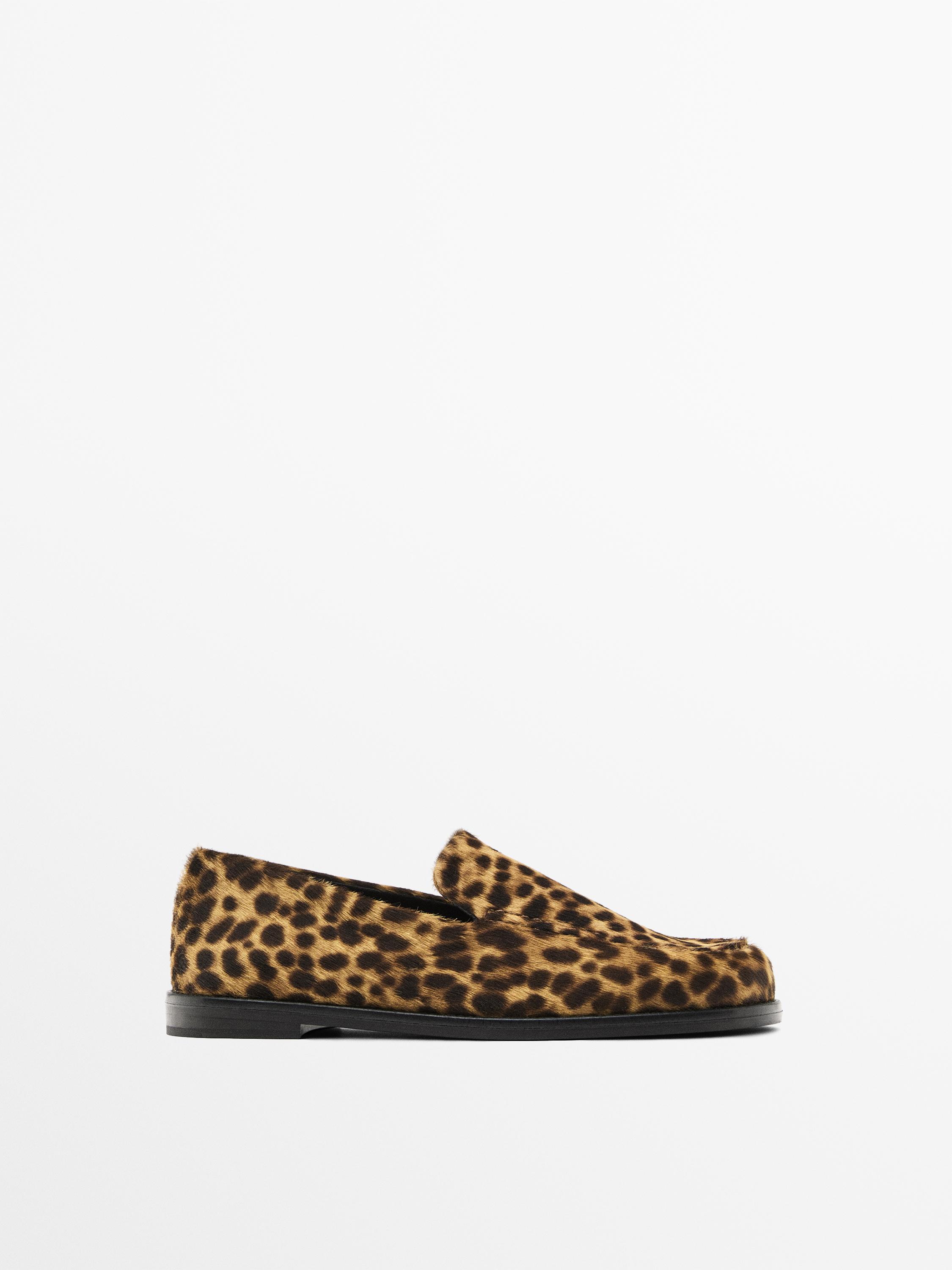 Animal print loafers