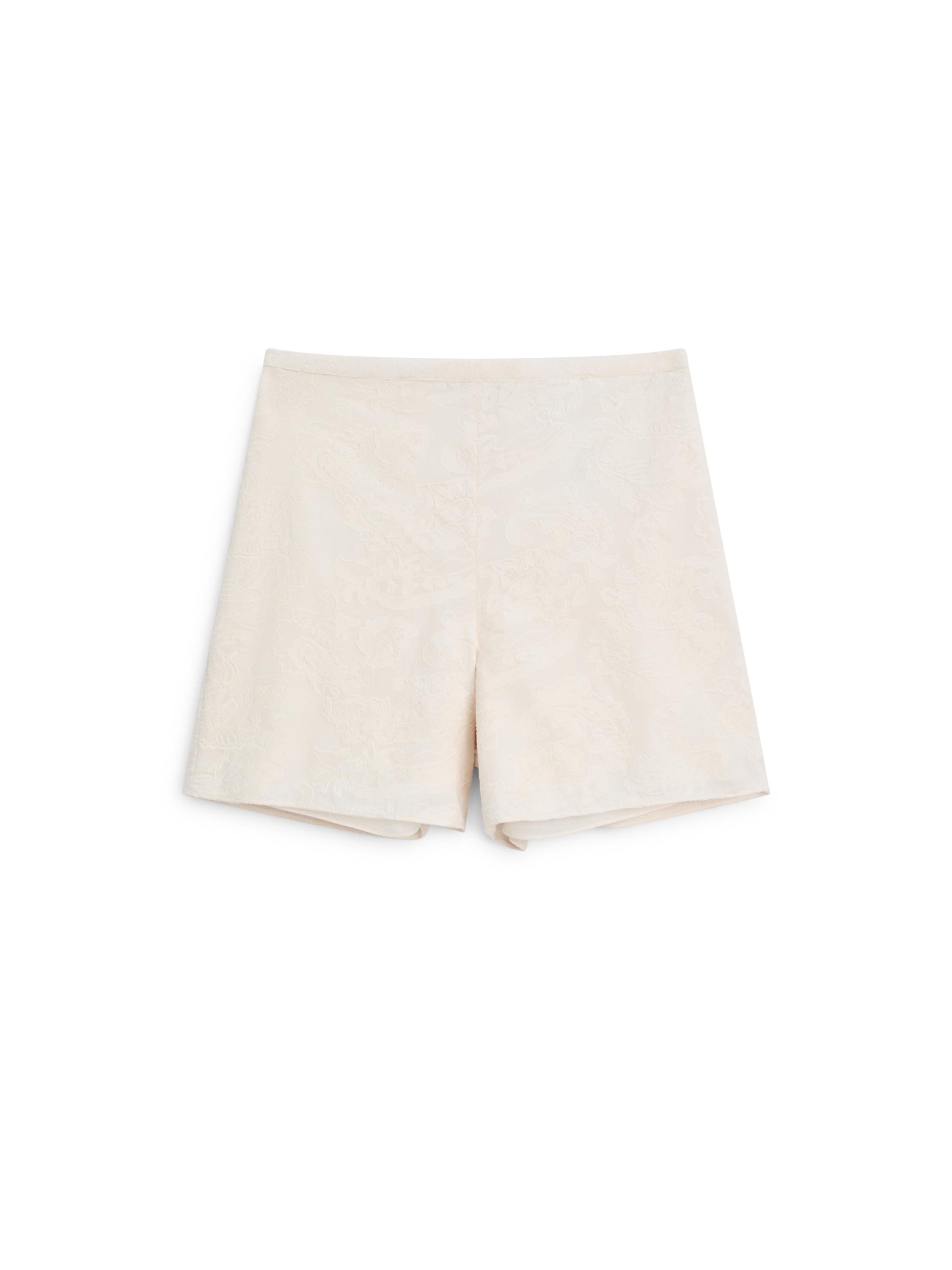 Shorts with fabric detail — Beige