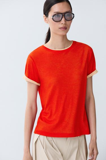 Double-layer short sleeve T-shirt — RED 3