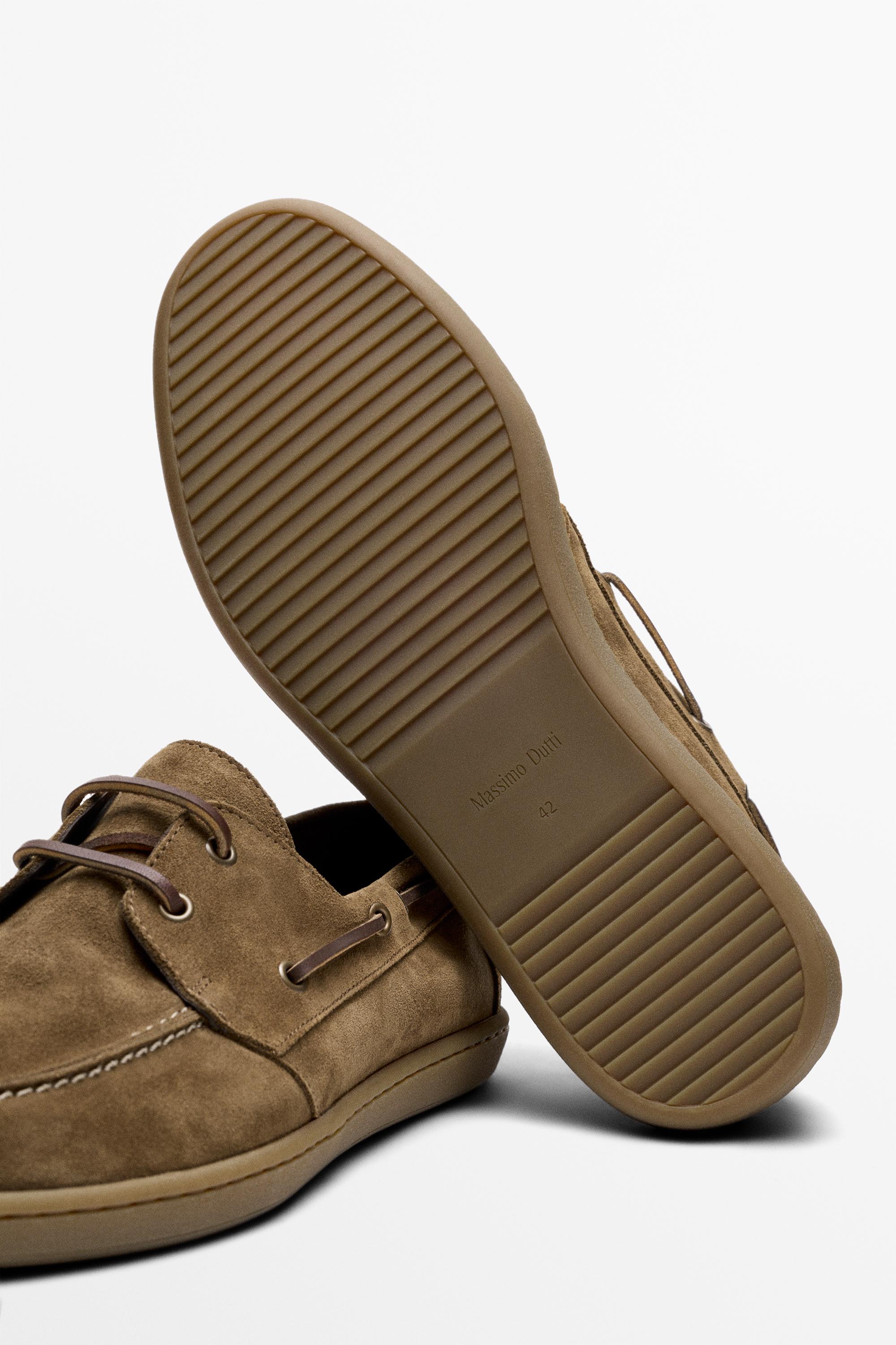Soft leather boat shoe — CAMEL