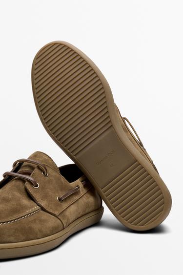Soft leather boat shoe — CAMEL 8